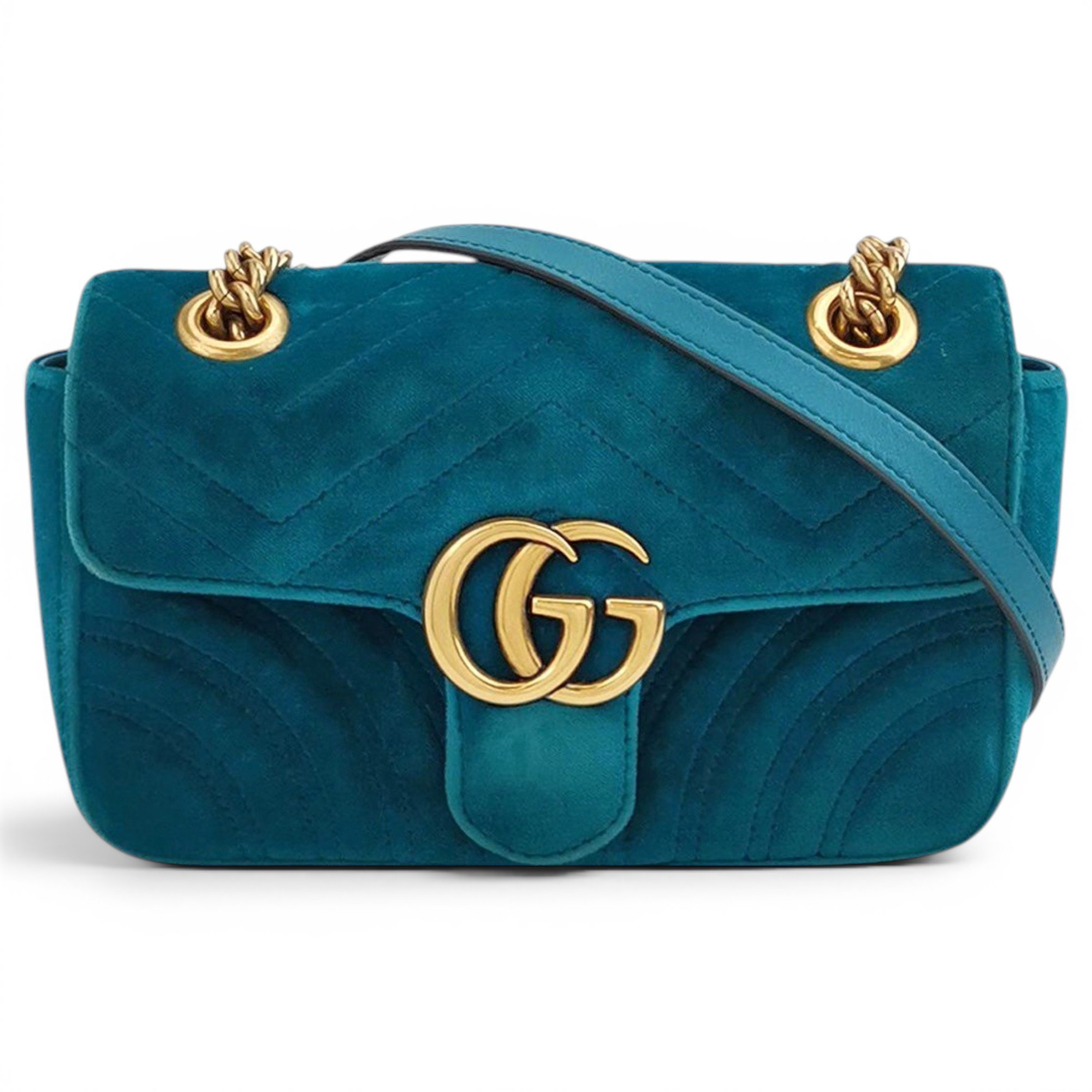 GG Marmont Flap velvet crossbody bag