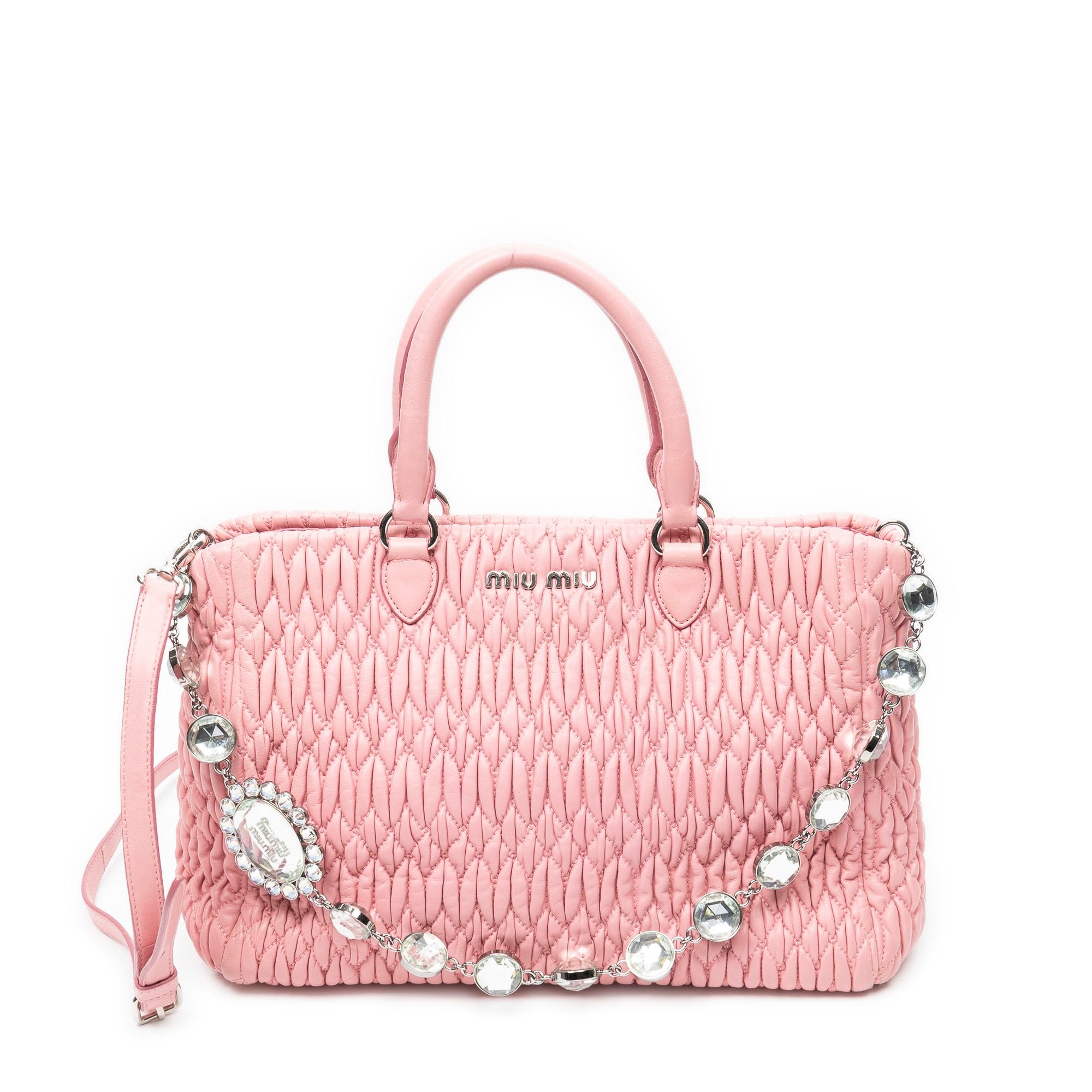 Miu Miu Miu Crystal leather handbag