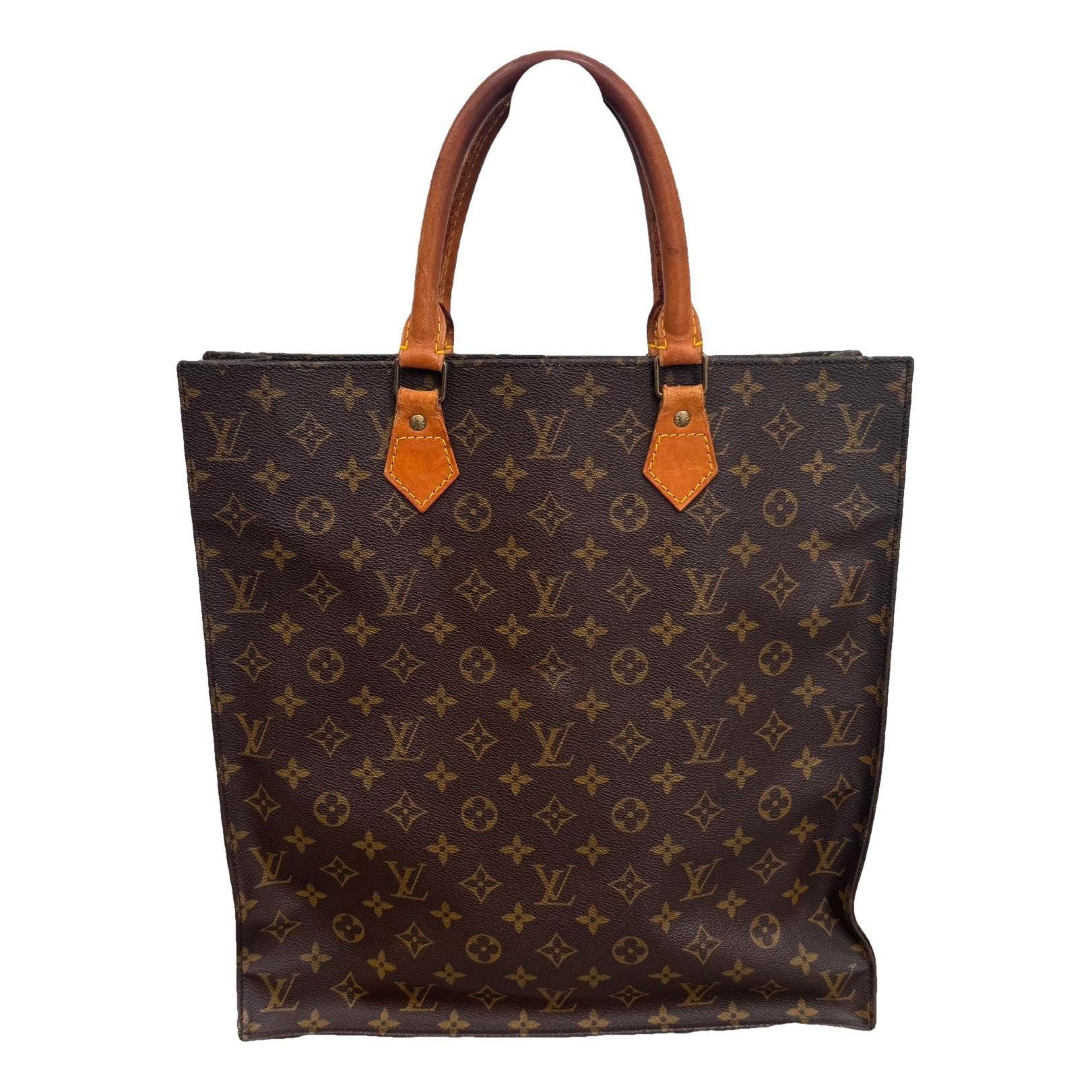 Plat leather handbag