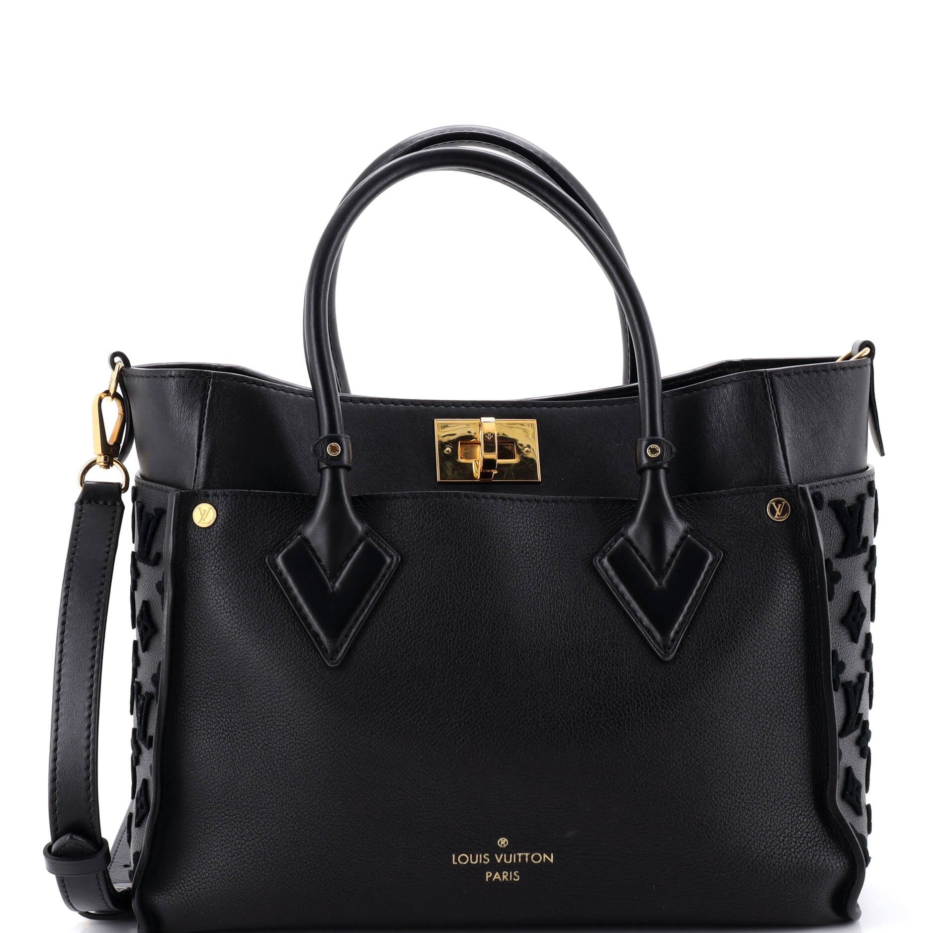 On My Side Tote Monogram Tuffetage Leather MM