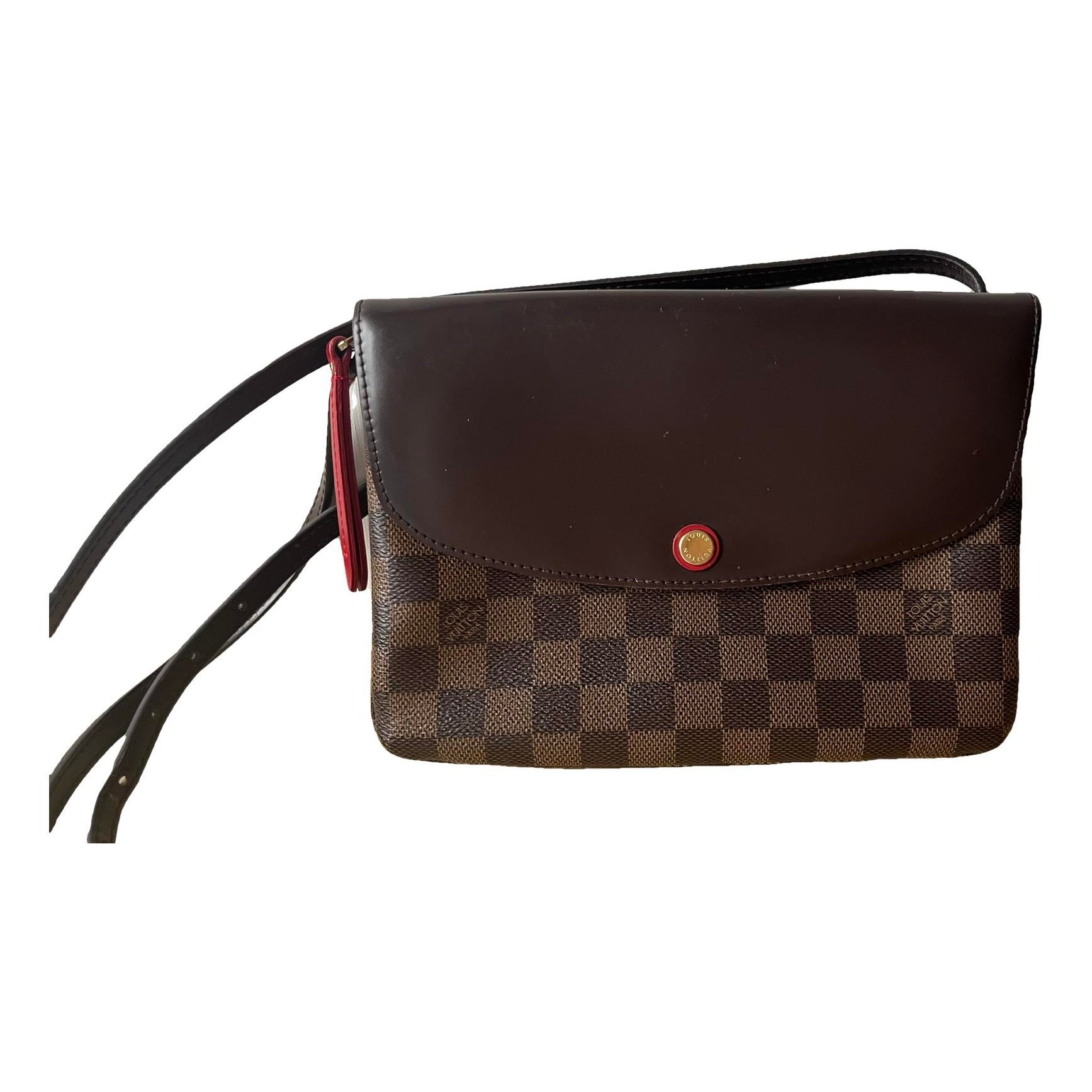 Twice leather crossbody bag