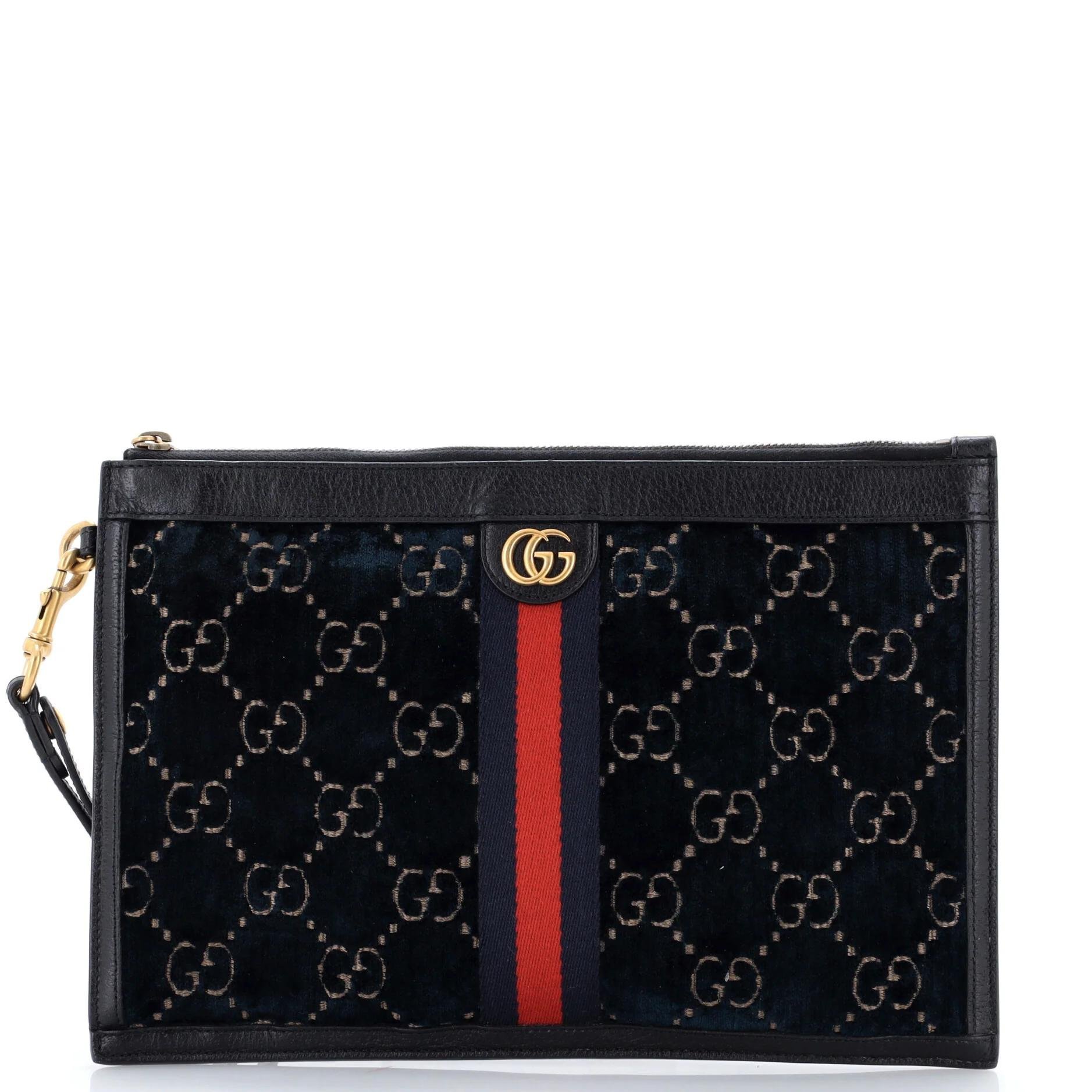 Velvet clutch bag