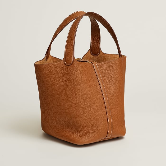 Gold Picotin Lock 22 Bag