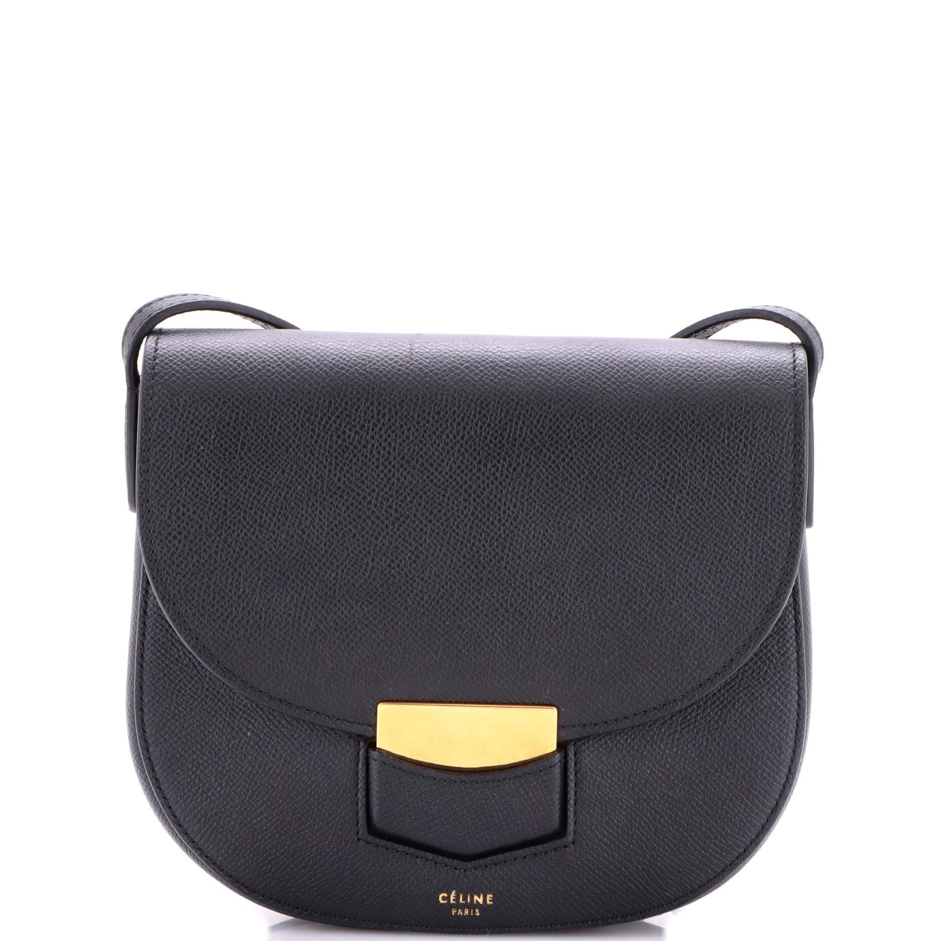 Celine Trotteur Crossbody Bag Grainy Leather Small