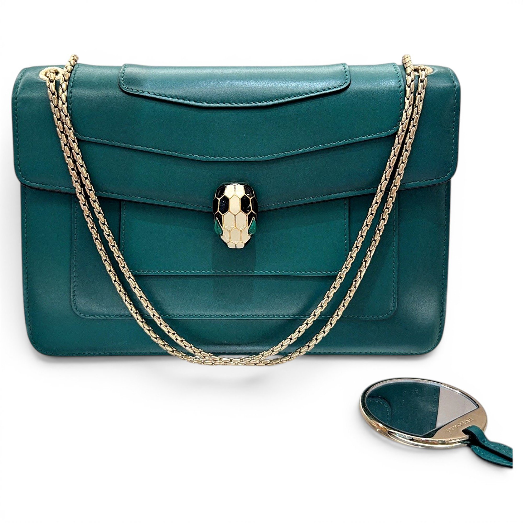 Serpenti leather handbag