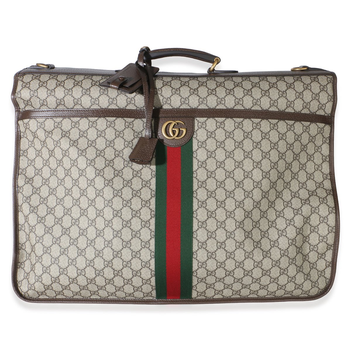 Beige GG Supreme Canvas Textured Dollar Calfskin Web Ophidia Savoy Garment