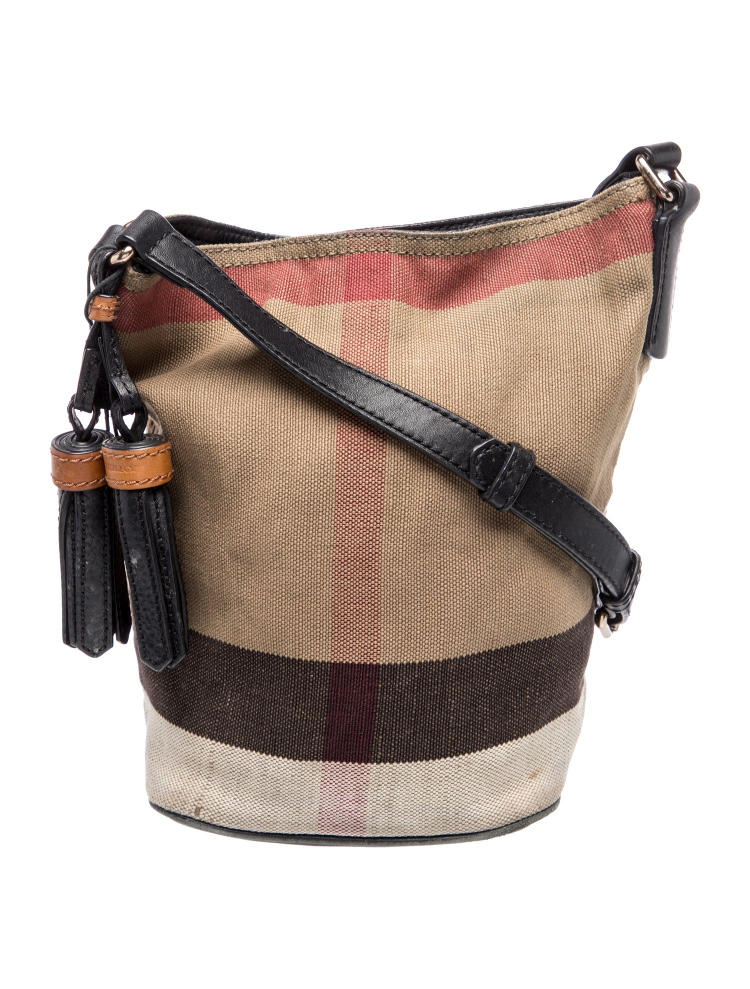 Mega Check Ashby Tassel Bucket Bag