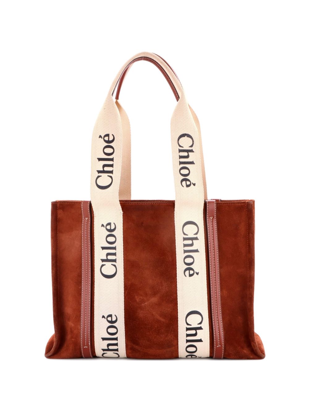 Woody Suede with Canvas Medium tote bag