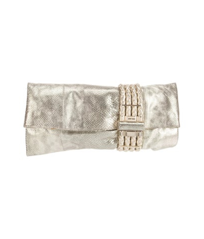 Jimmy Choo Choo Leather Clutch