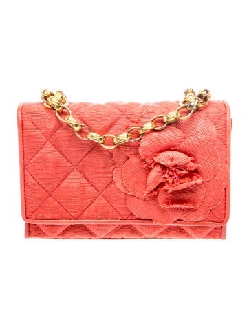 Satin Camellia Flap Bag