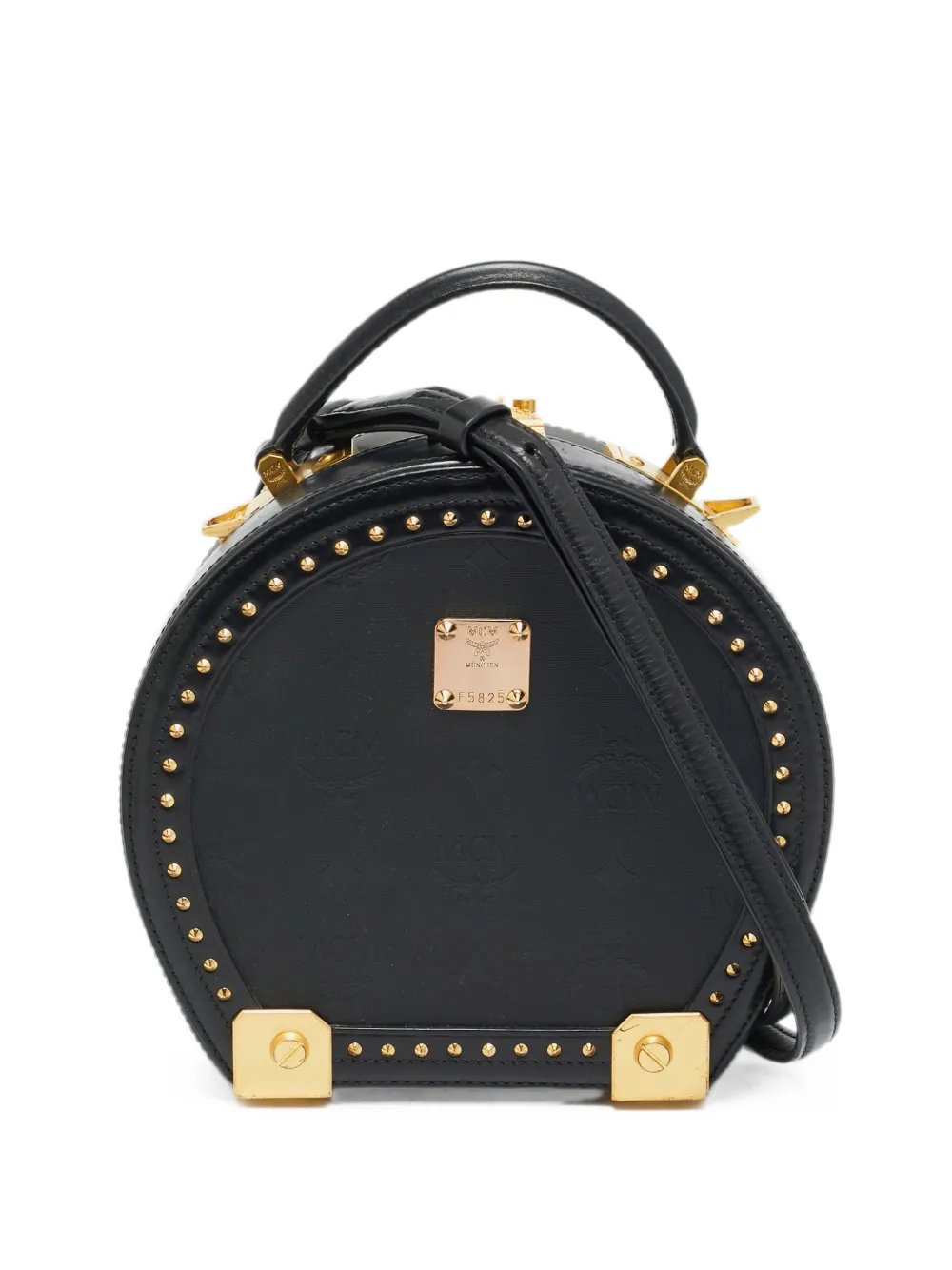 MCM Berlin studded round tote bag