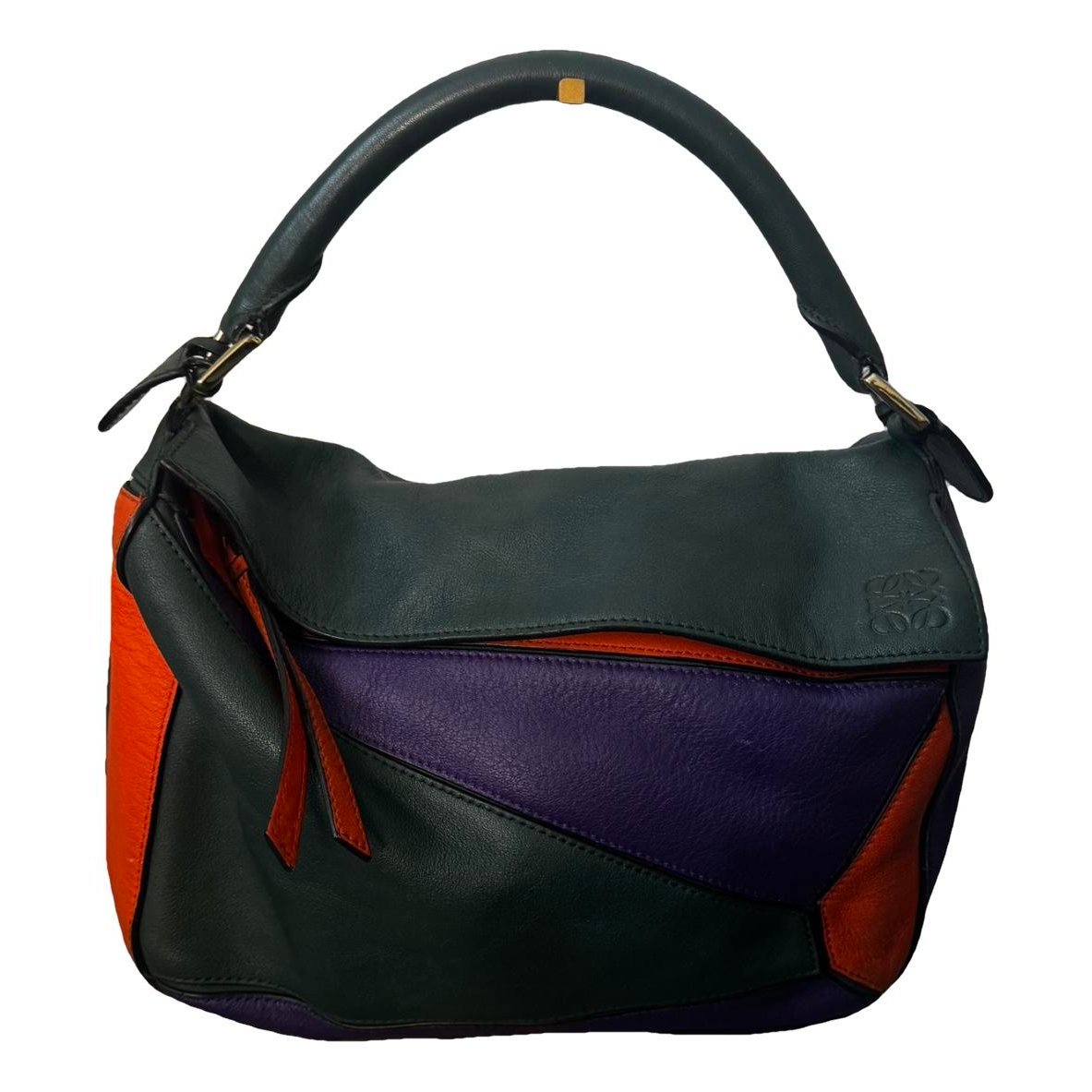 Puzzle leather handbag