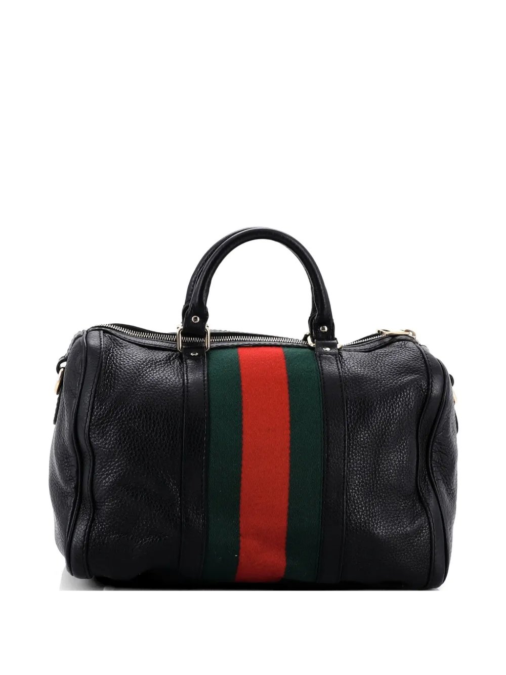 Vintage Web Boston Bag Leather Medium satchel
