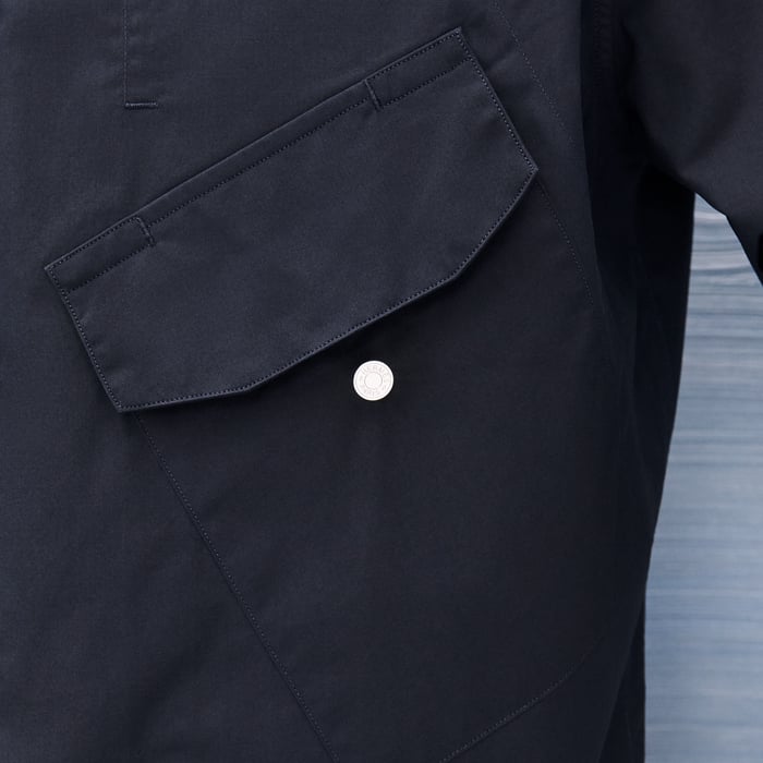 Marine Short-sleeve Straight Cut Shirt