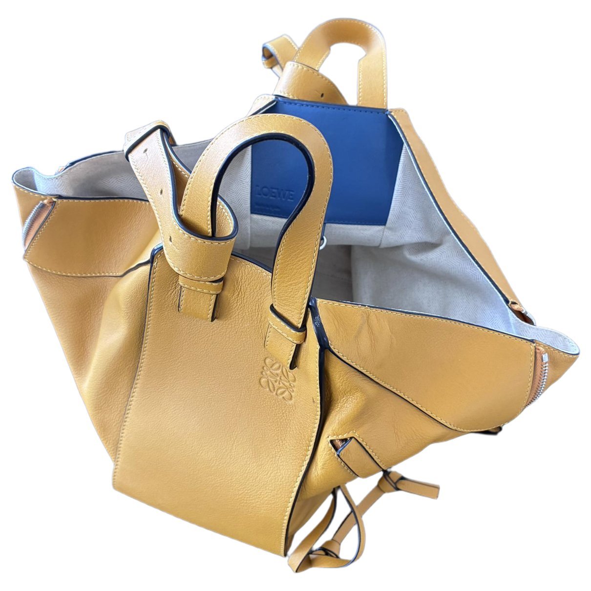 Hammock leather handbag