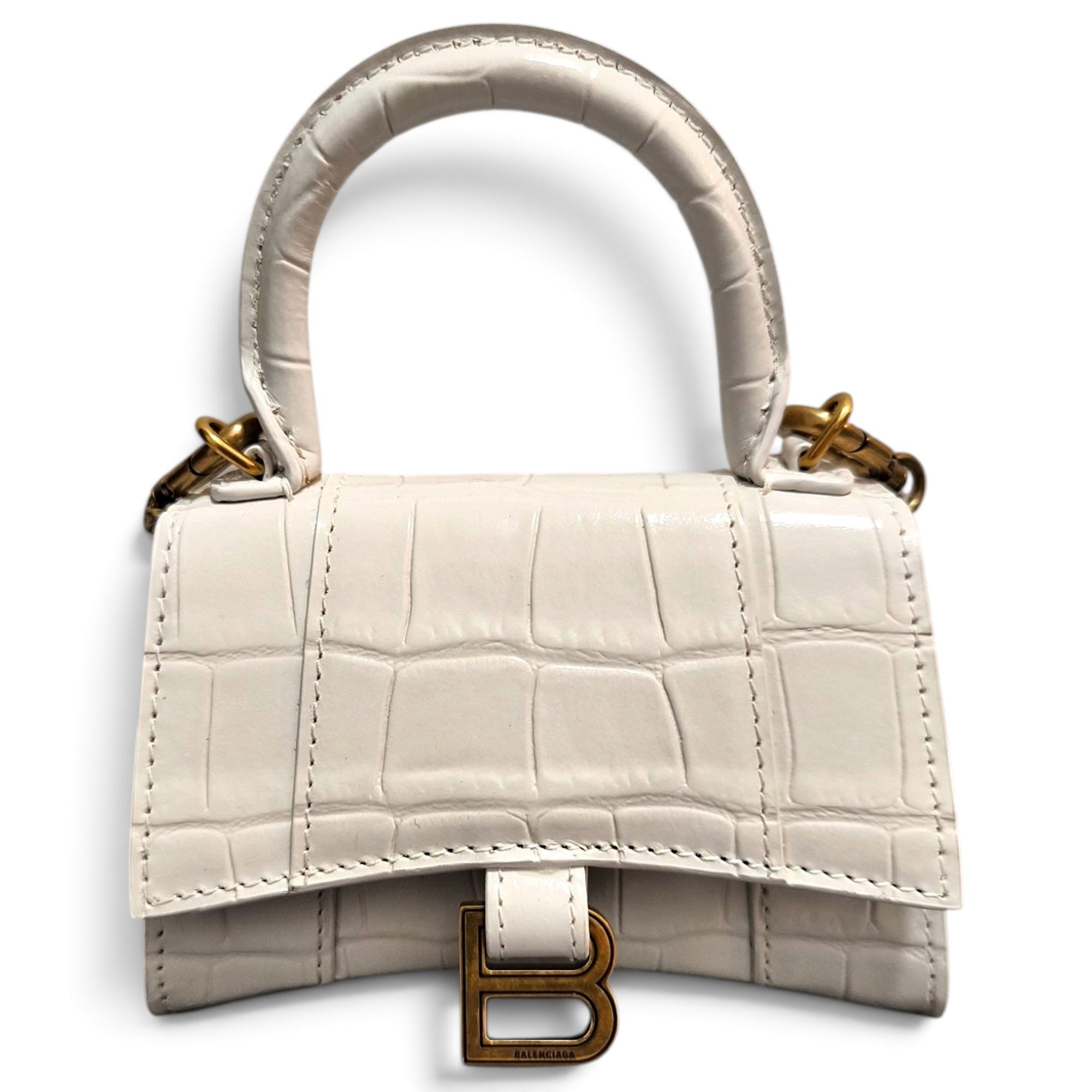 Hourglass leather mini bag