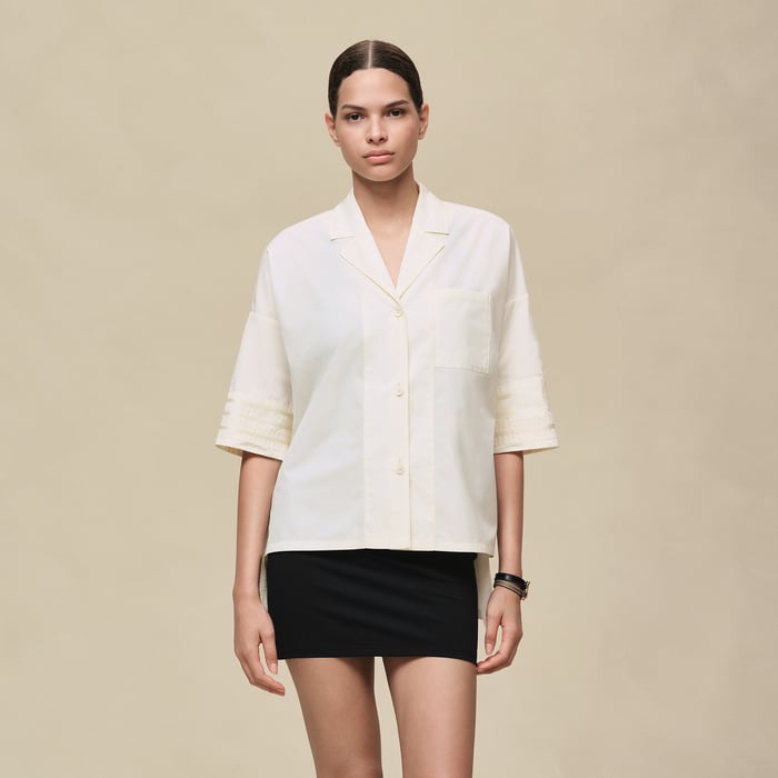 Blanc Cassé Embroidered Beach Tunic