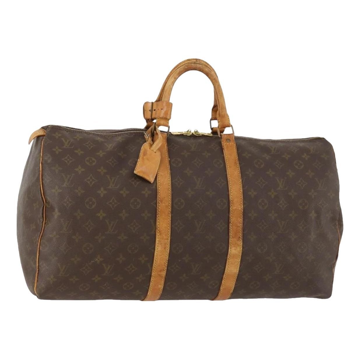 Keepall leather travel bag