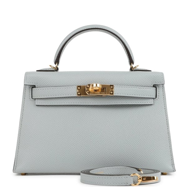 Hermes Hermes Kelly Sellier 20 Bleu Glacier Epsom Gold Hardware