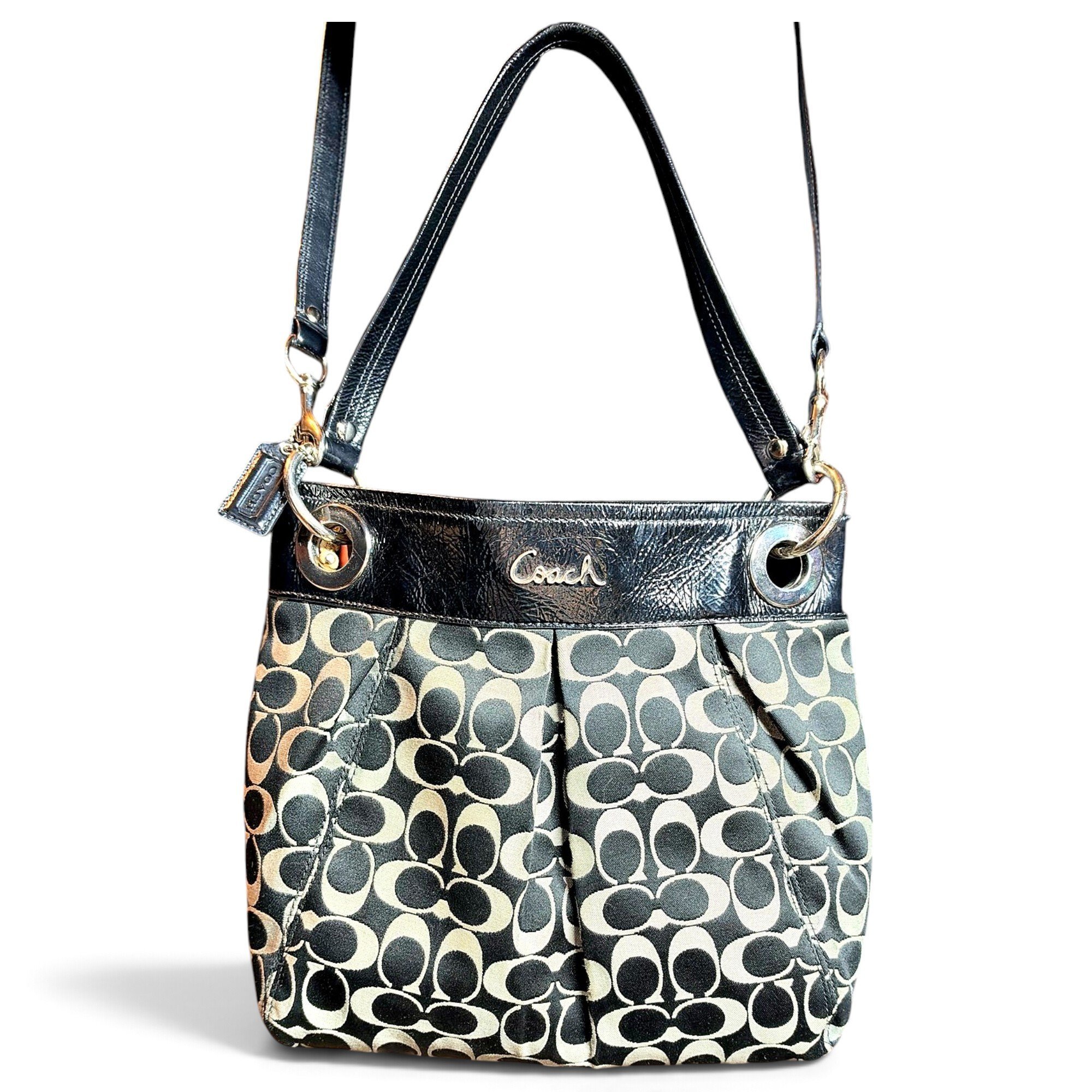 Patent leather handbag
