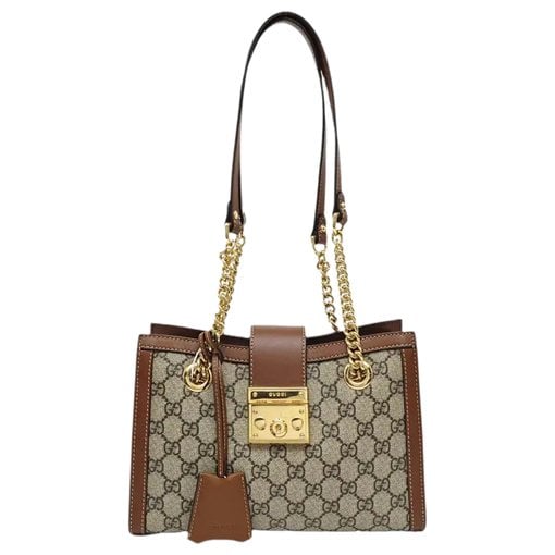Padlock leather handbag