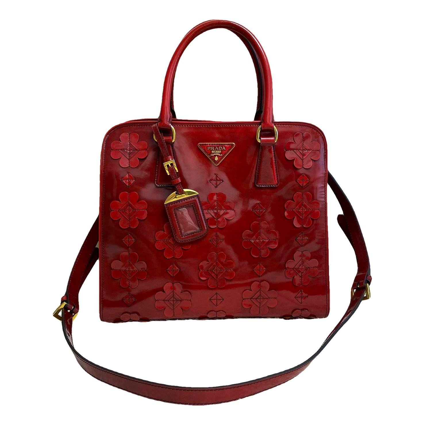 Promenade patent leather handbag