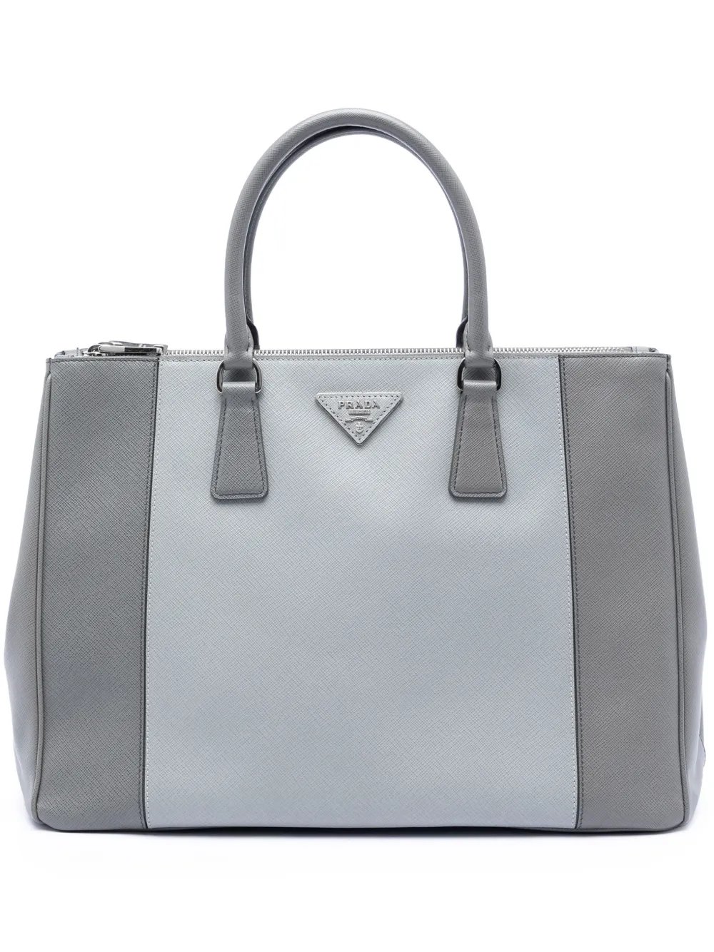 Prada 2010-2026 Large Bicolor Saffiano Lux Galleria Double Zip satchel