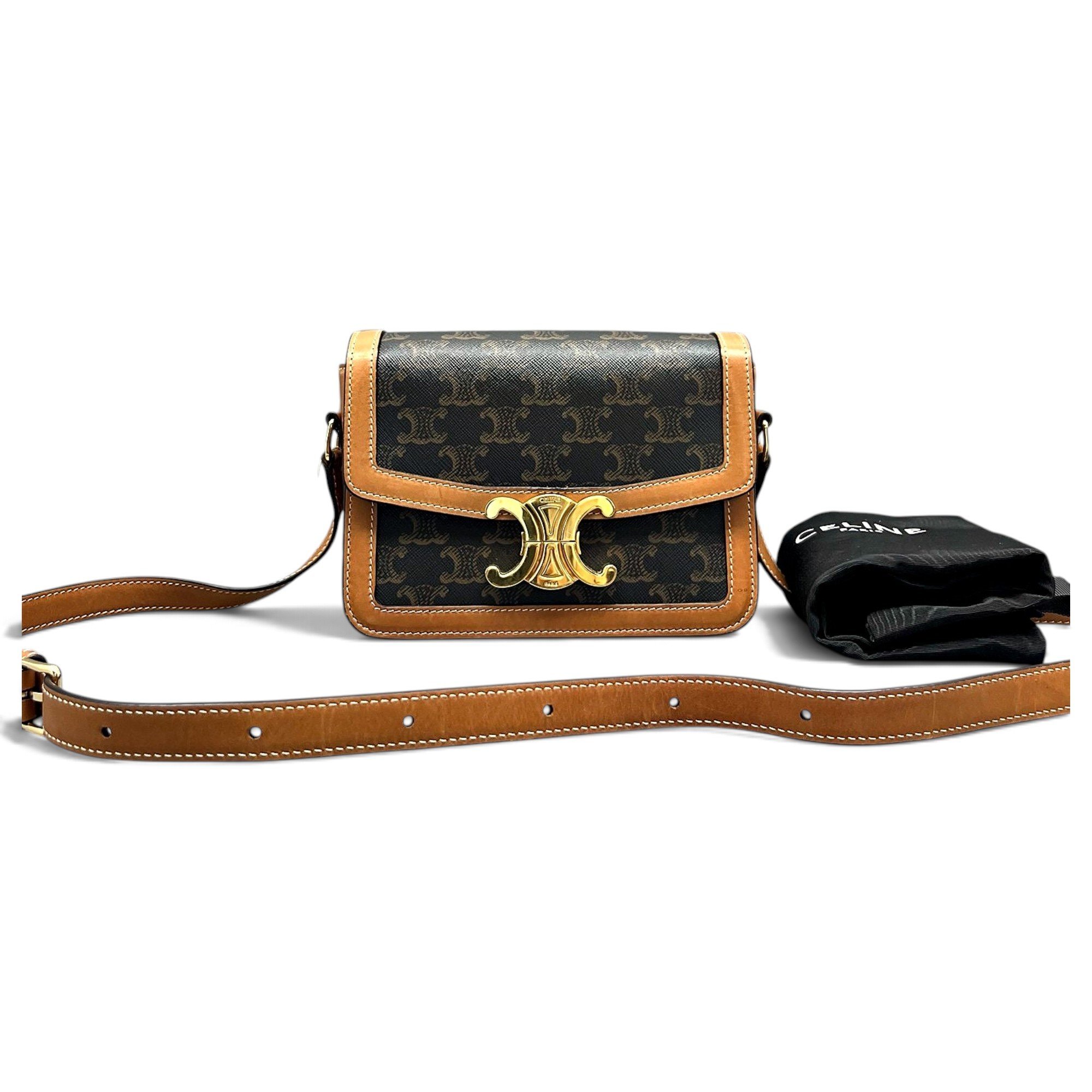 Triomphe leather handbag