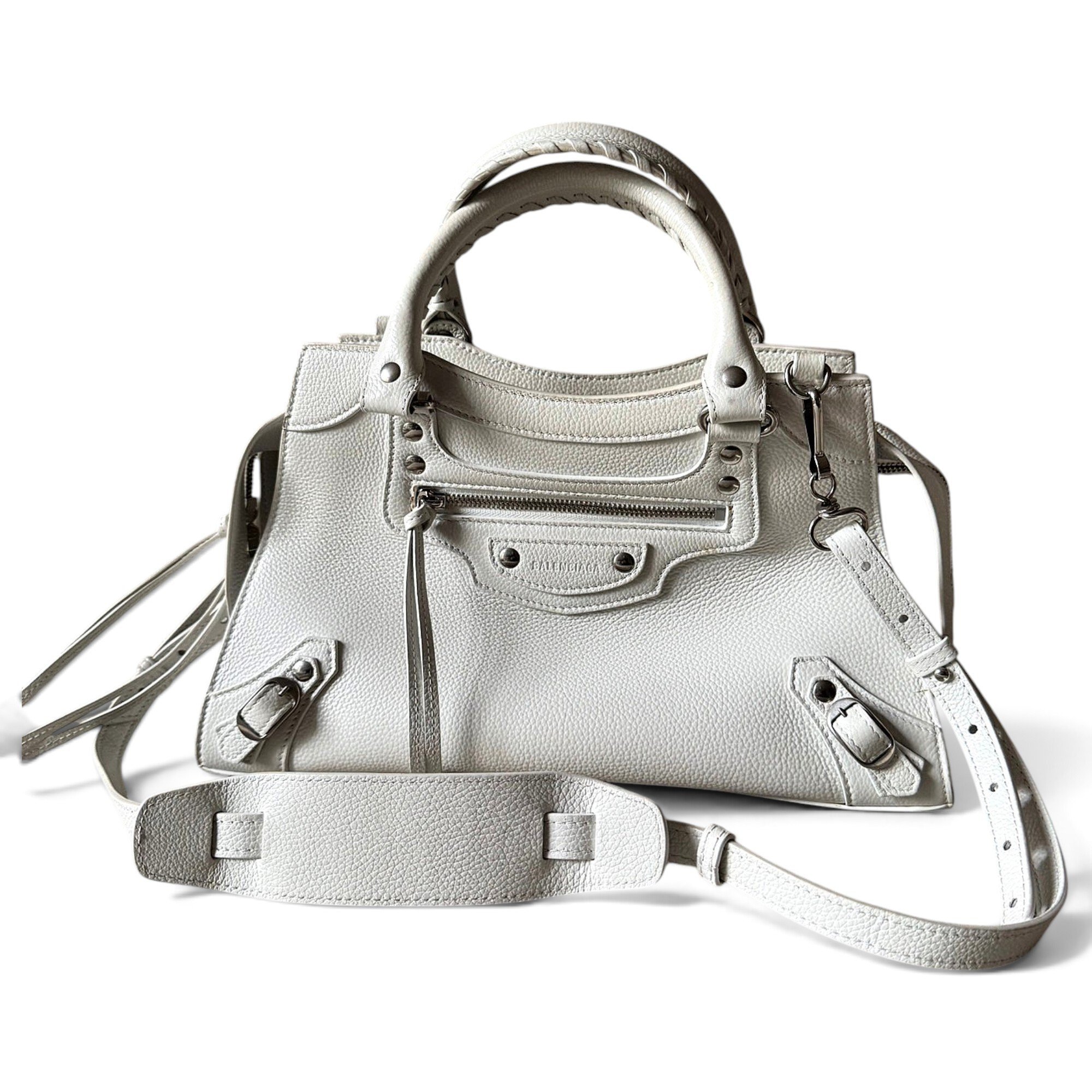 City leather handbag