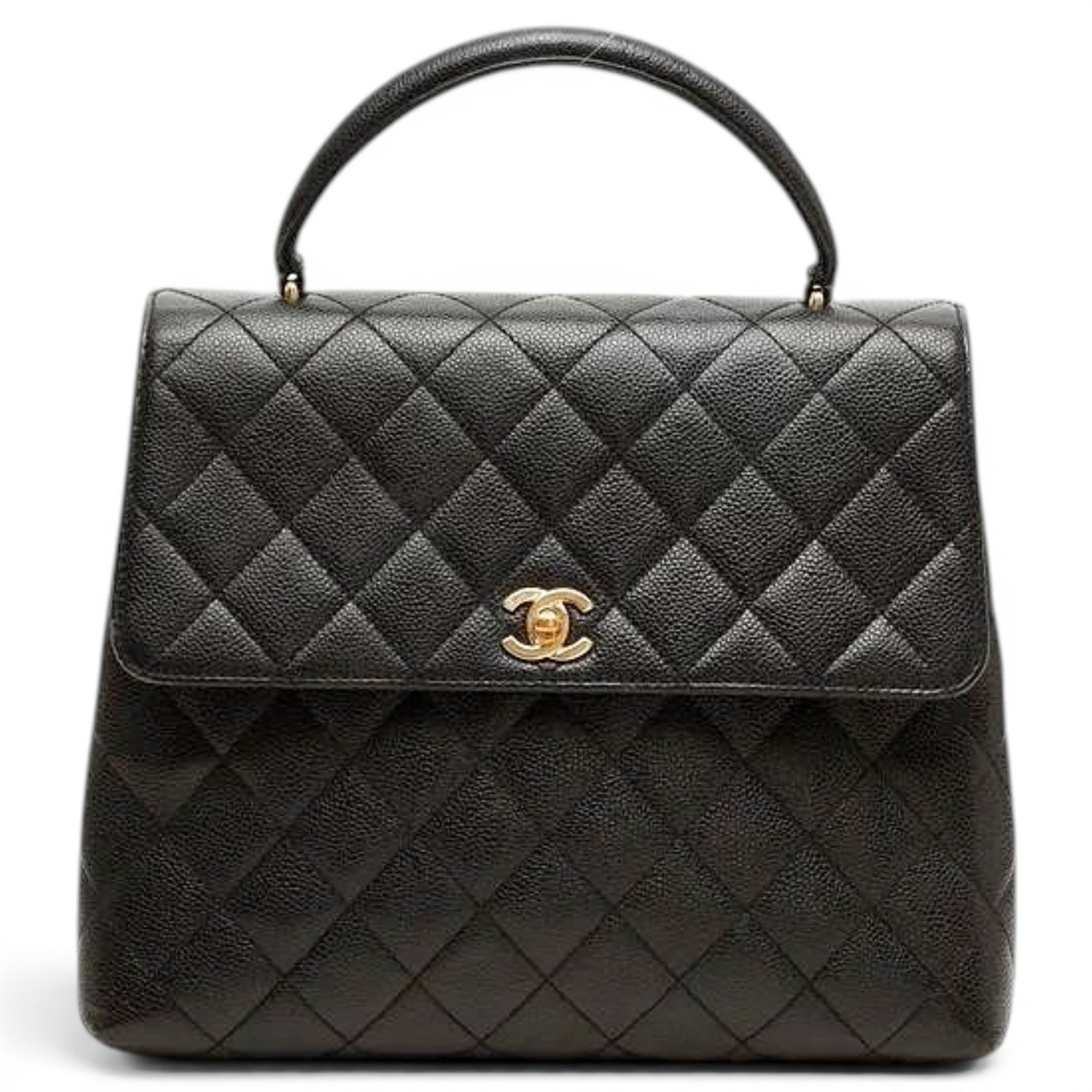 Trendy CC Top Handle leather handbag