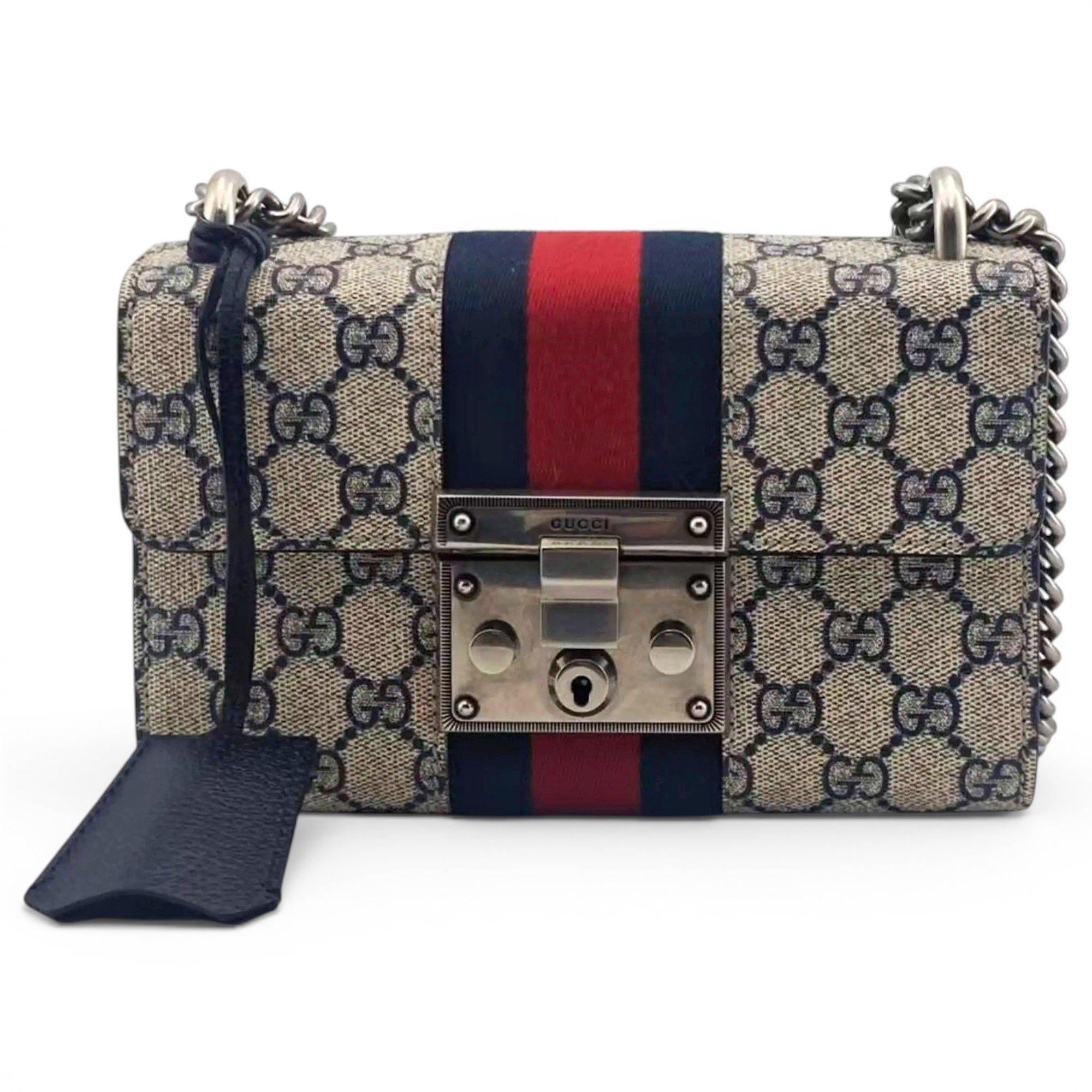 Padlock vinyl handbag