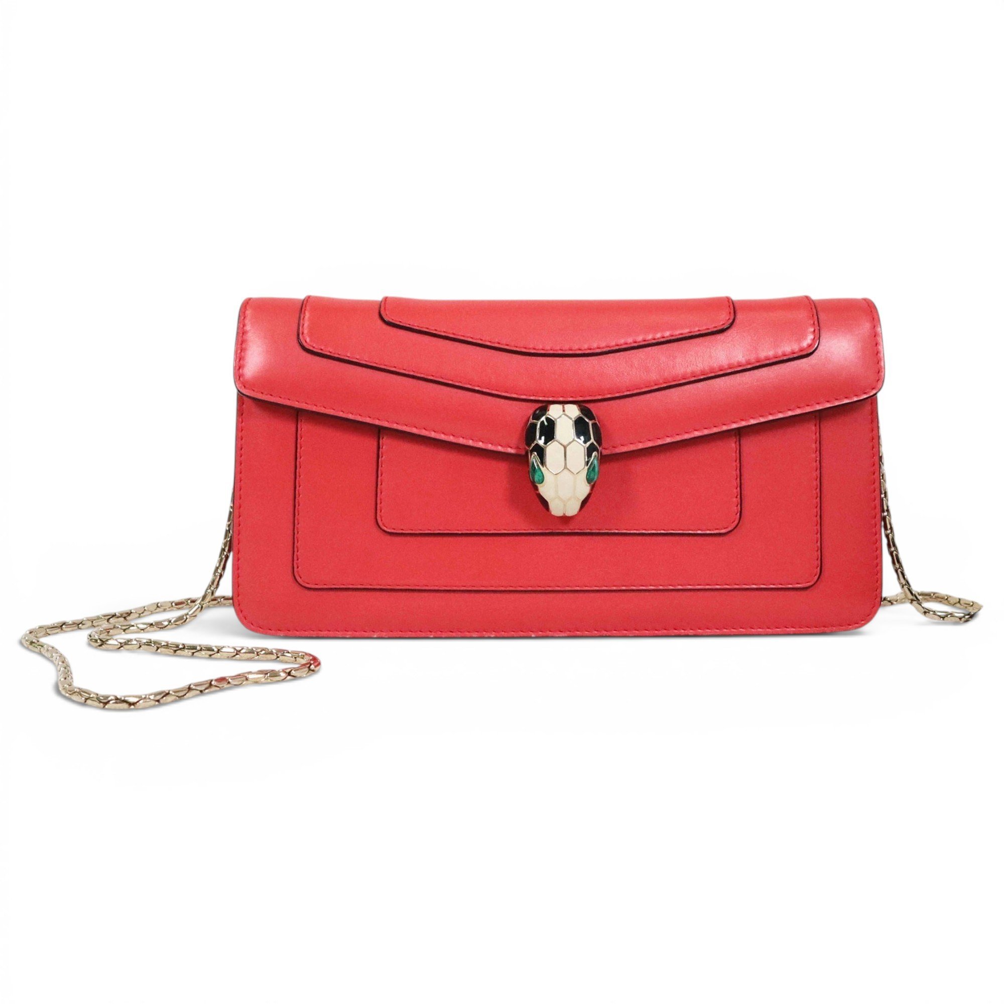 Serpenti leather handbag
