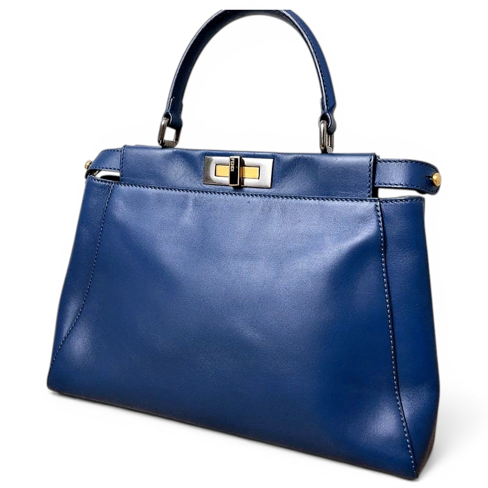 Peekaboo leather tote
