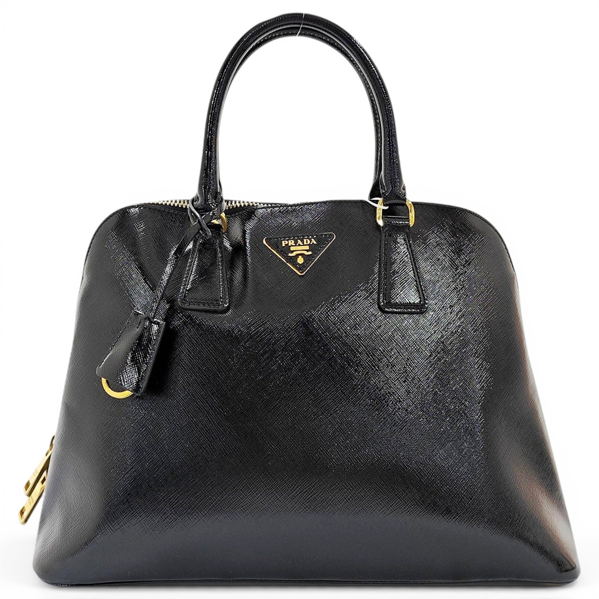 Promenade patent leather handbag
