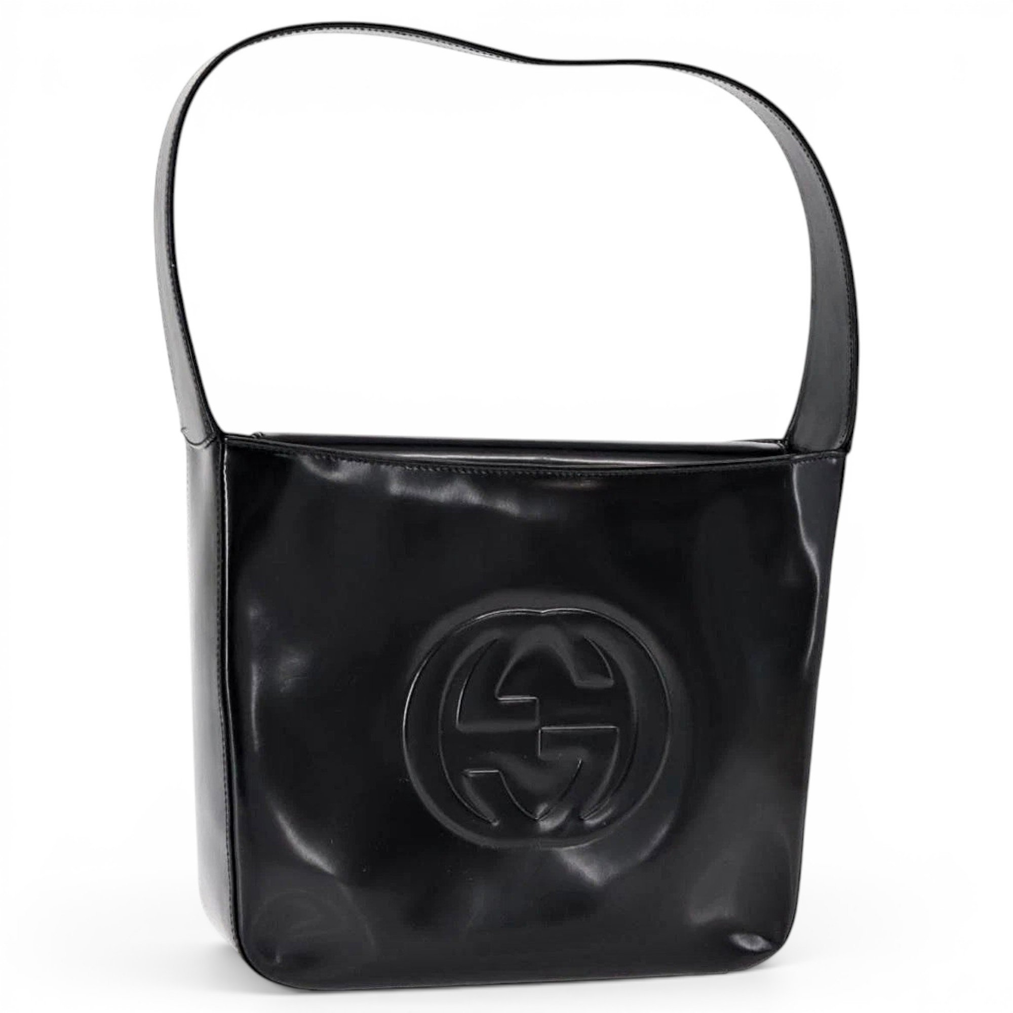 Patent leather handbag