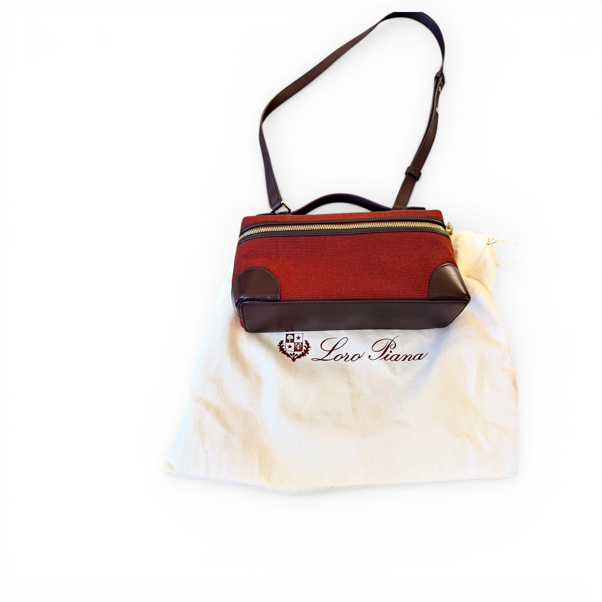 Loro Piana Extra Pocket linen handbag