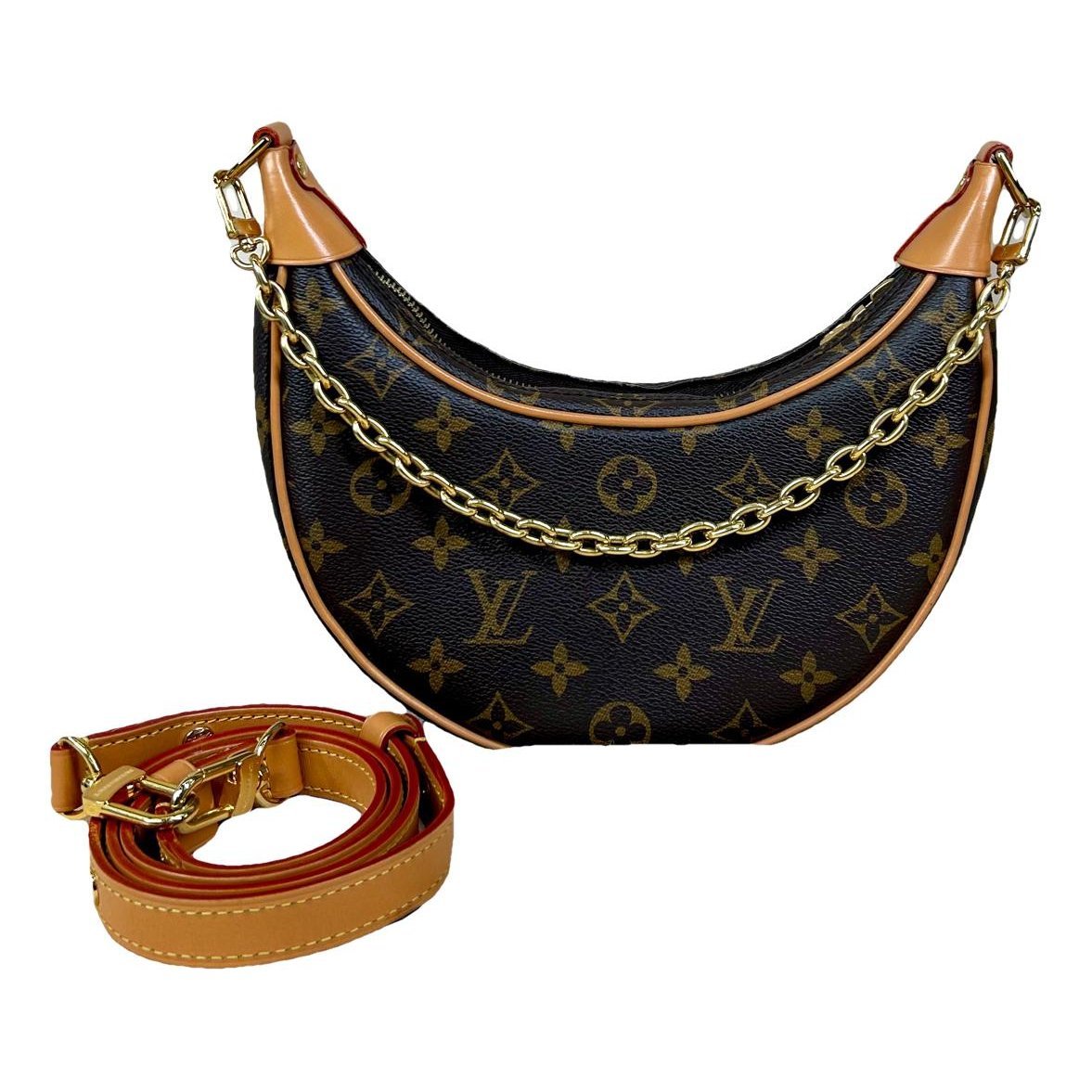 Loop leather handbag