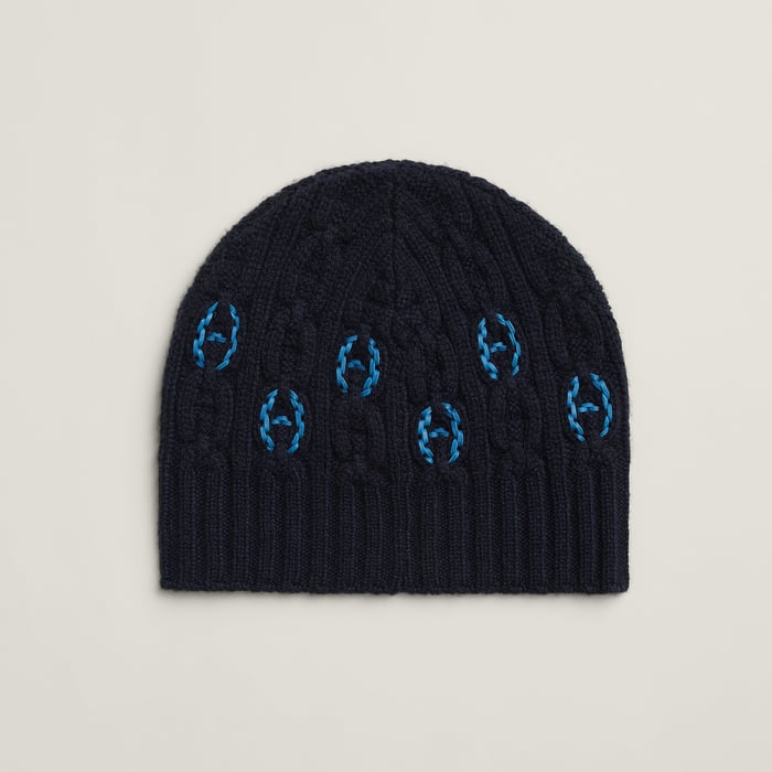 Marine Tri Maillon Tresse Beanie