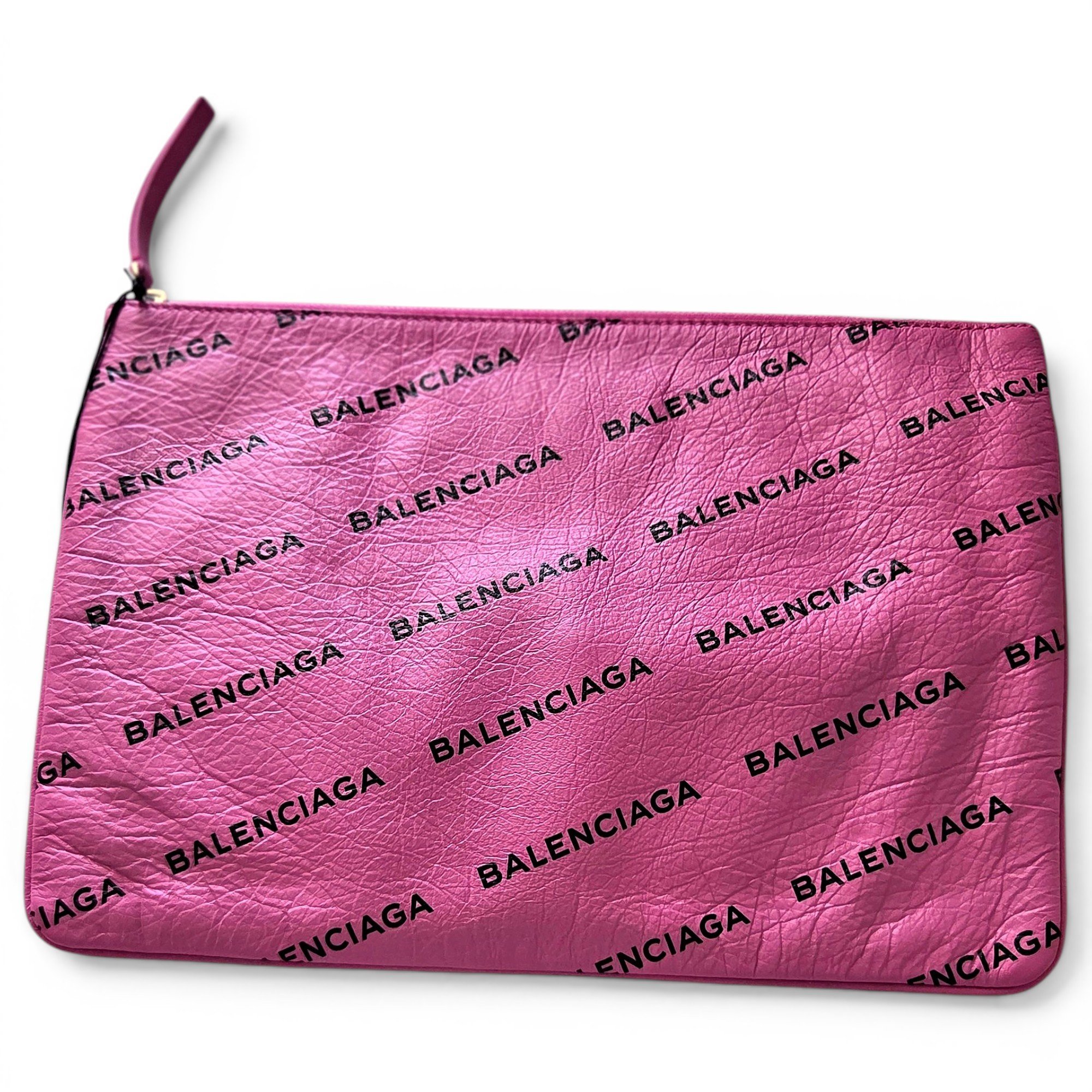 Leather clutch bag