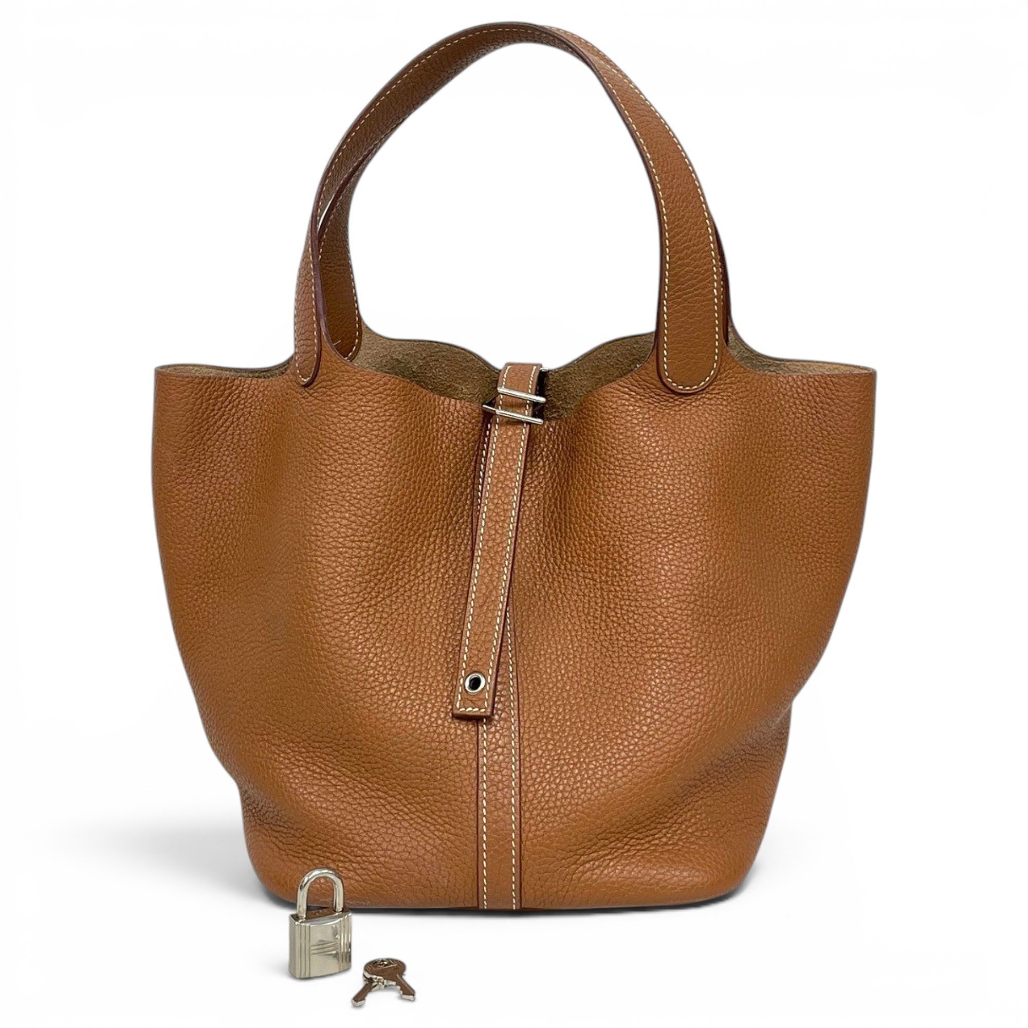 Picotin leather handbag