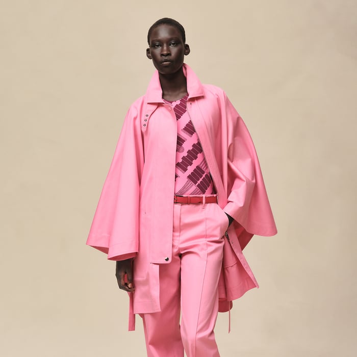 Rose Bonbon Cape Coat