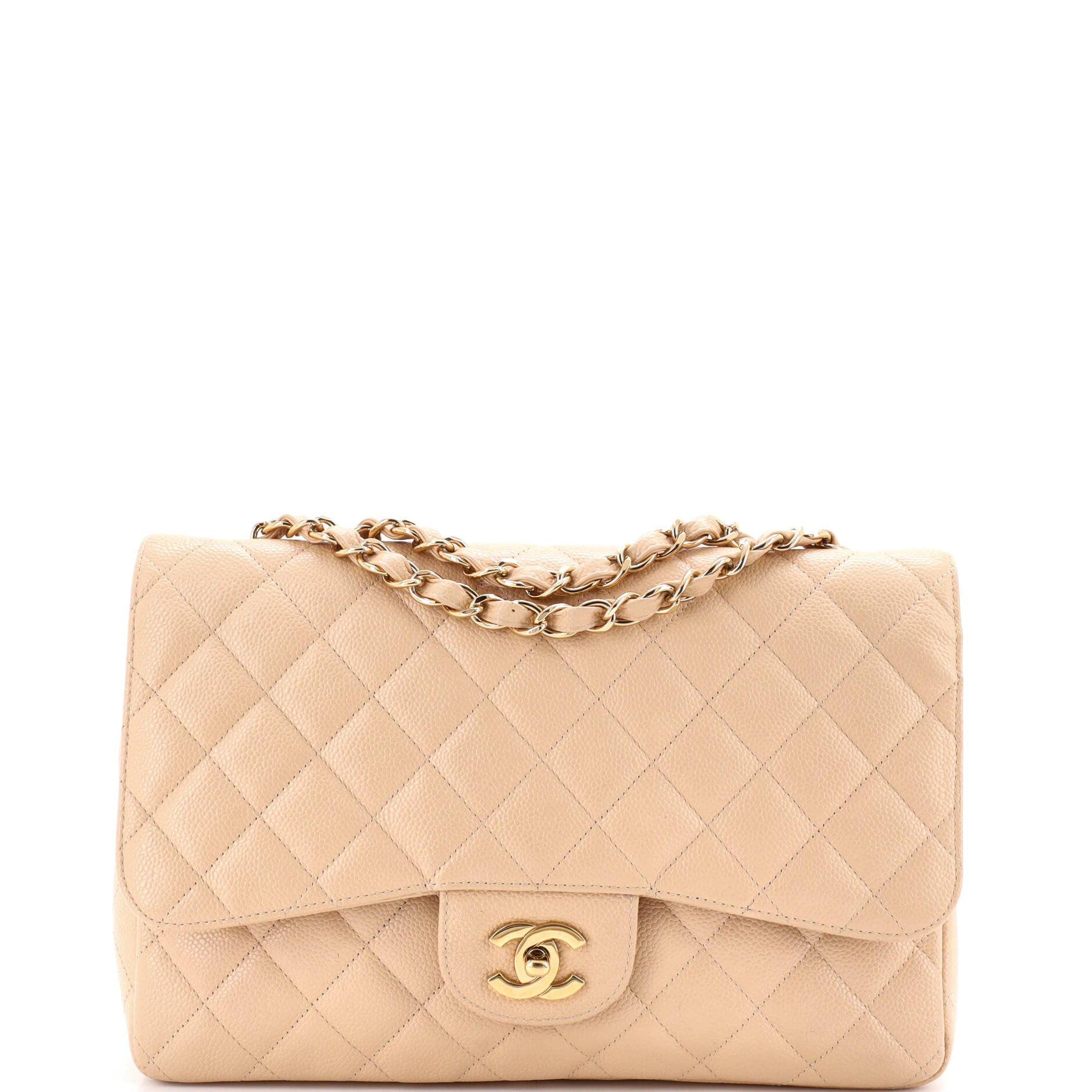 Classic Single Flap Bag Quilted Caviar Jumbo