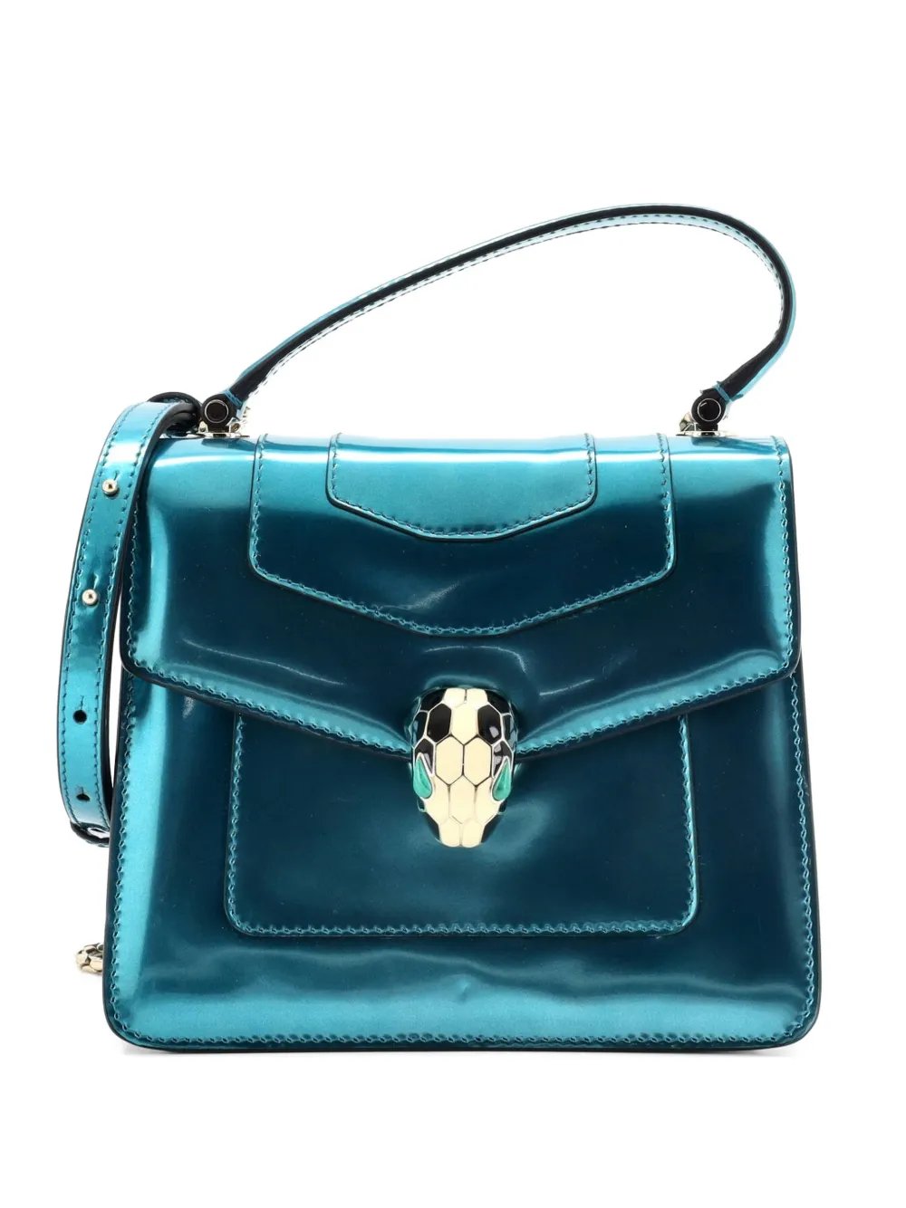 Serpenti Forever Top Handle Bag Patent Small satchel