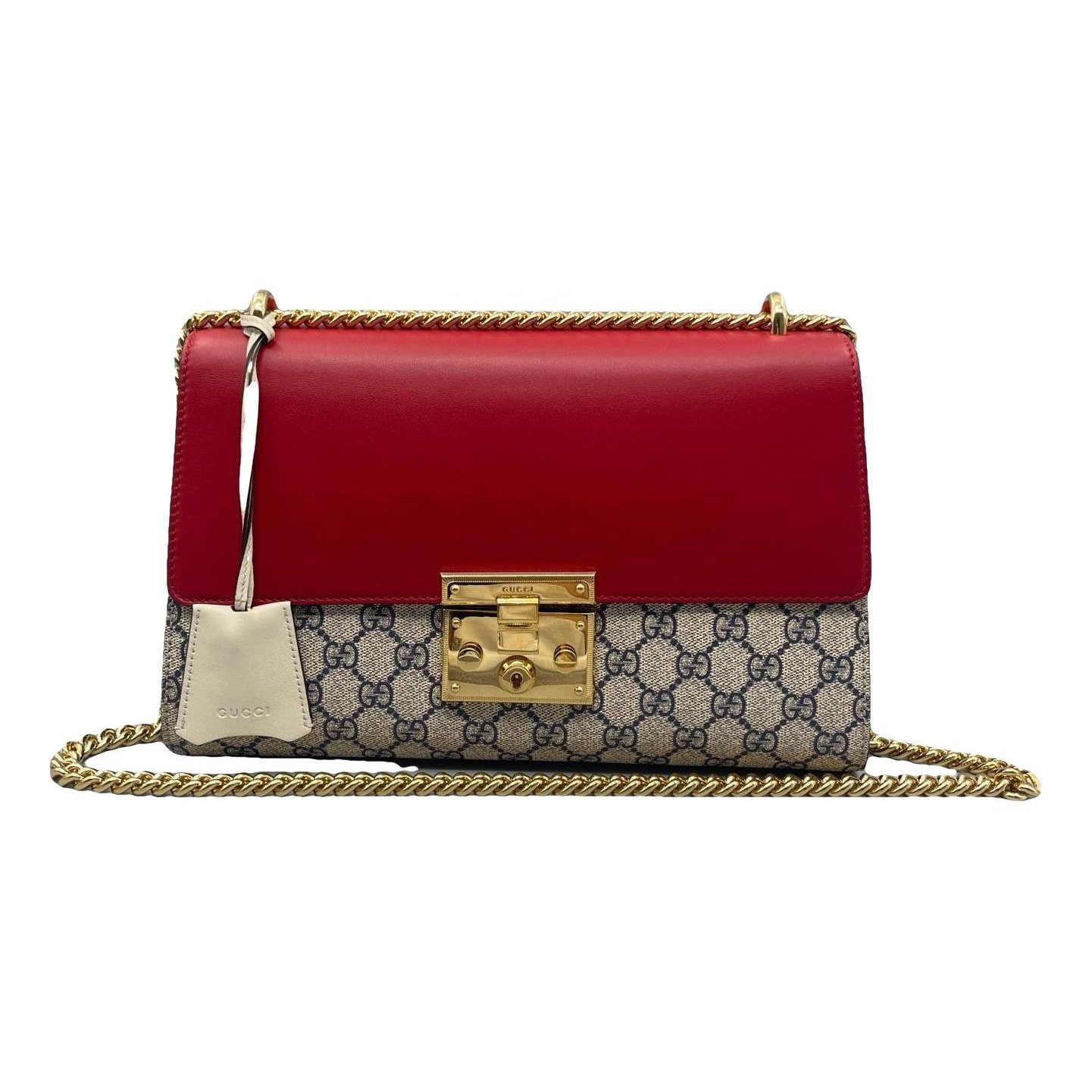 Padlock leather handbag