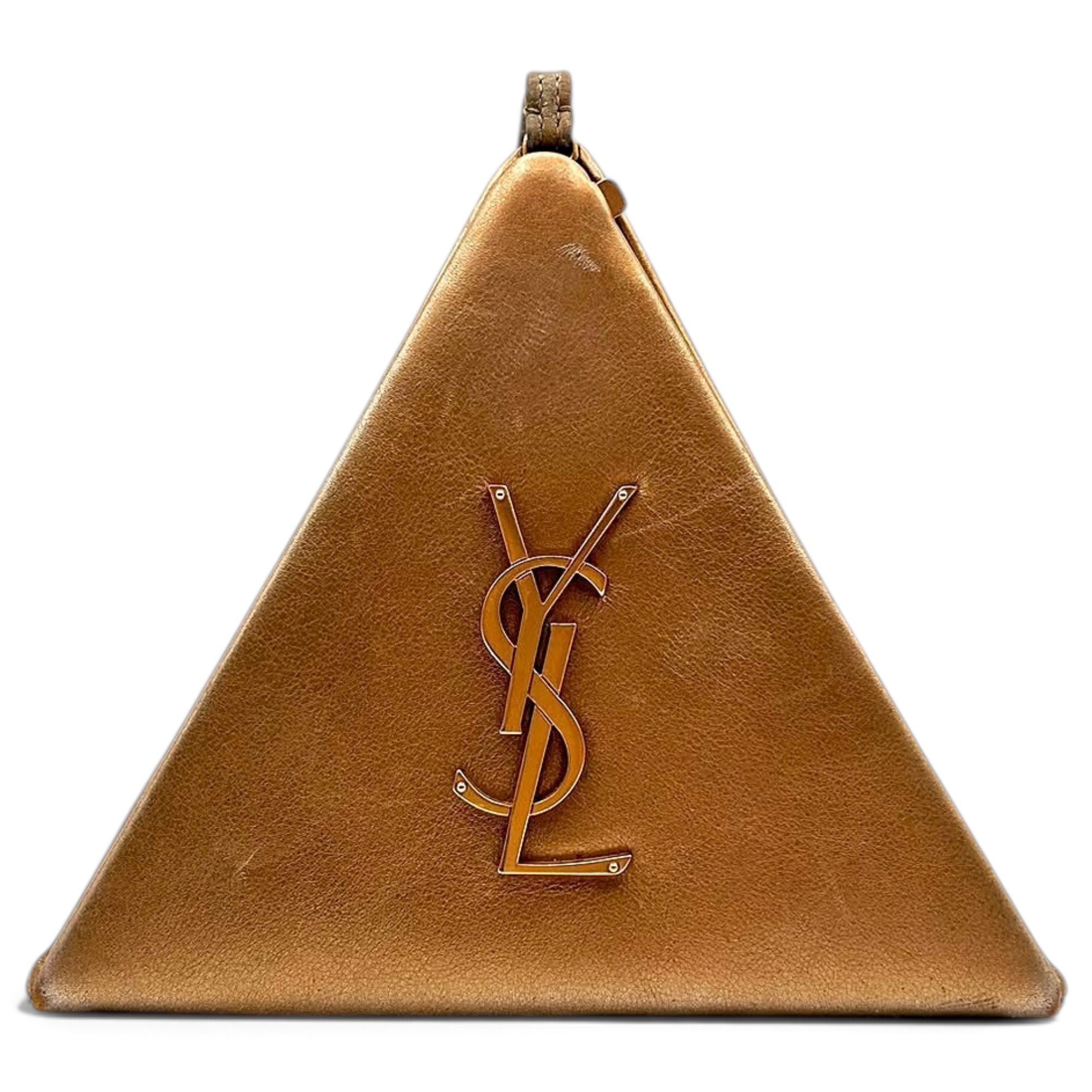 Pyramid Box leather handbag