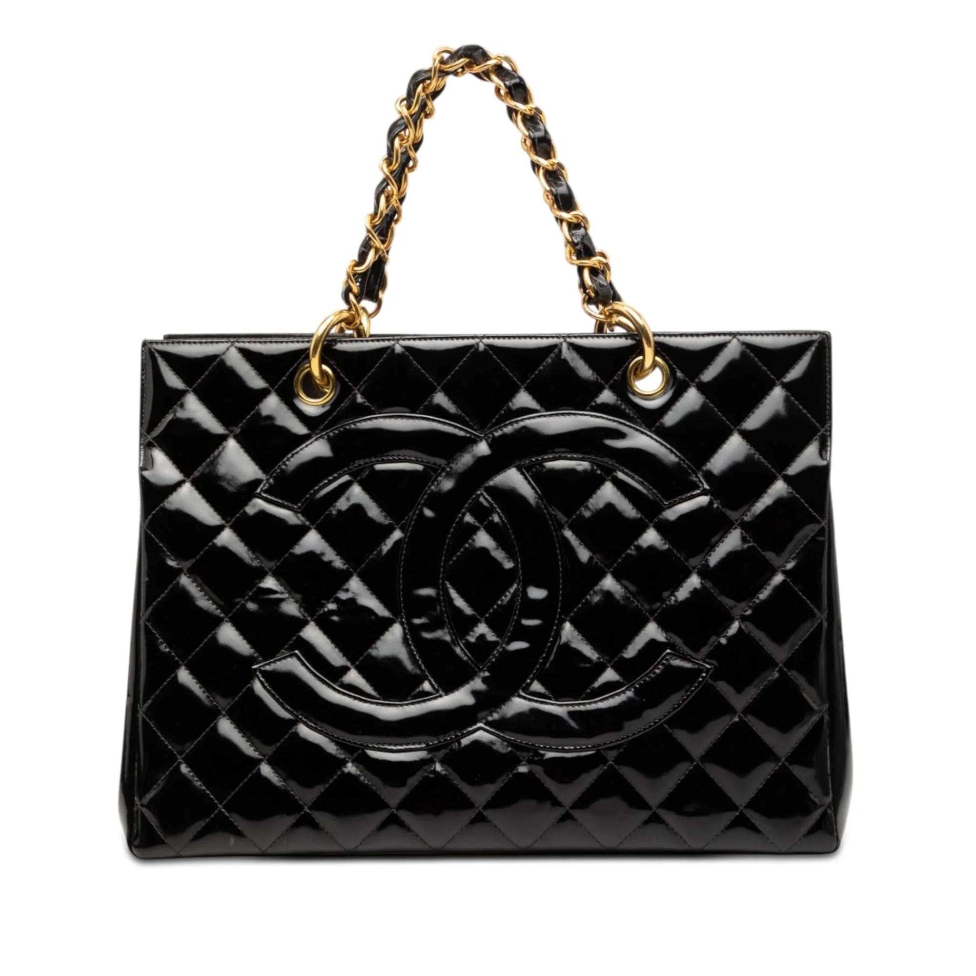 Patent leather tote