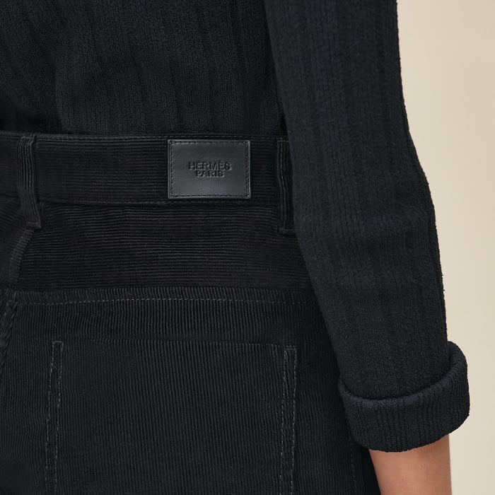 Noir High-waisted Straight Leg Pants