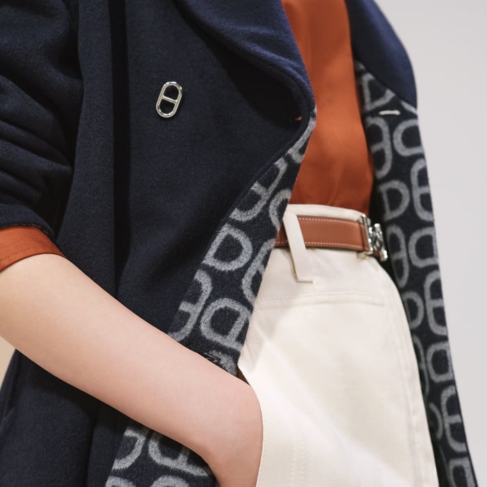 Bleu Marine "Chaine d'Ancre" Pea Coat