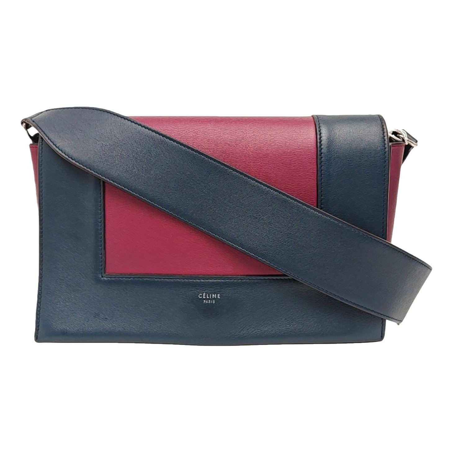 Frame leather handbag