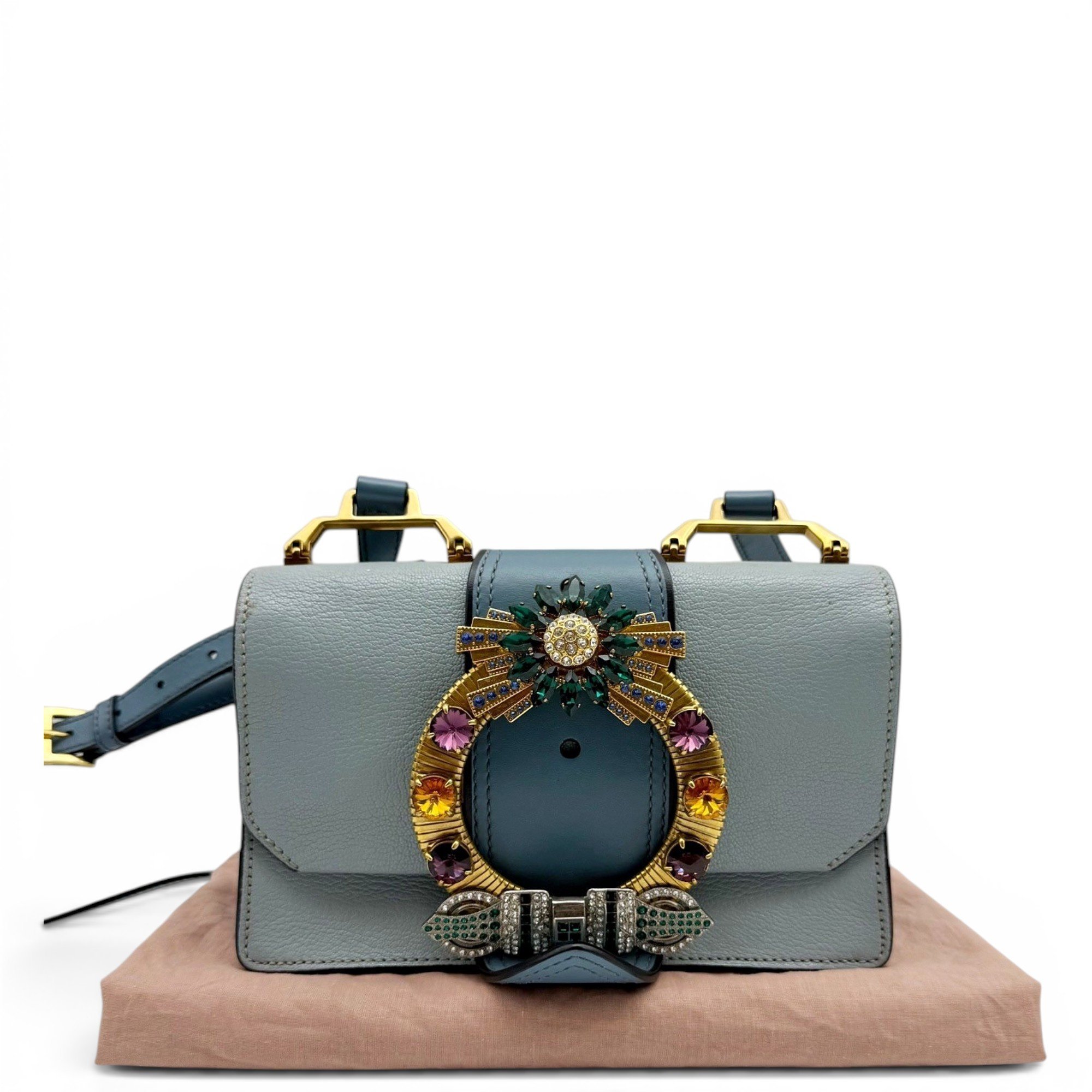 Miu Lady leather handbag